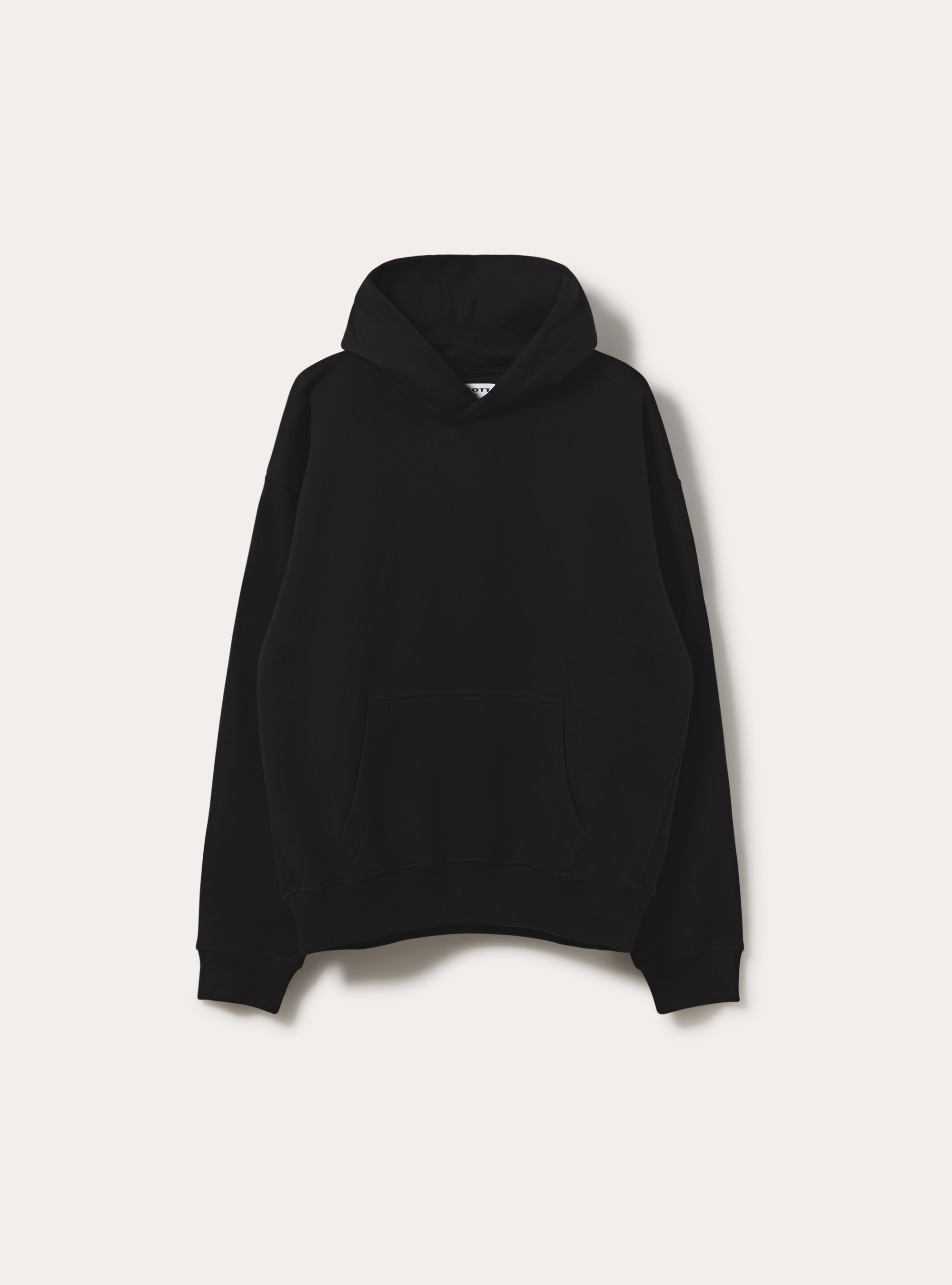 Felpa con cappuccio boxy fit, BK1 BLACK