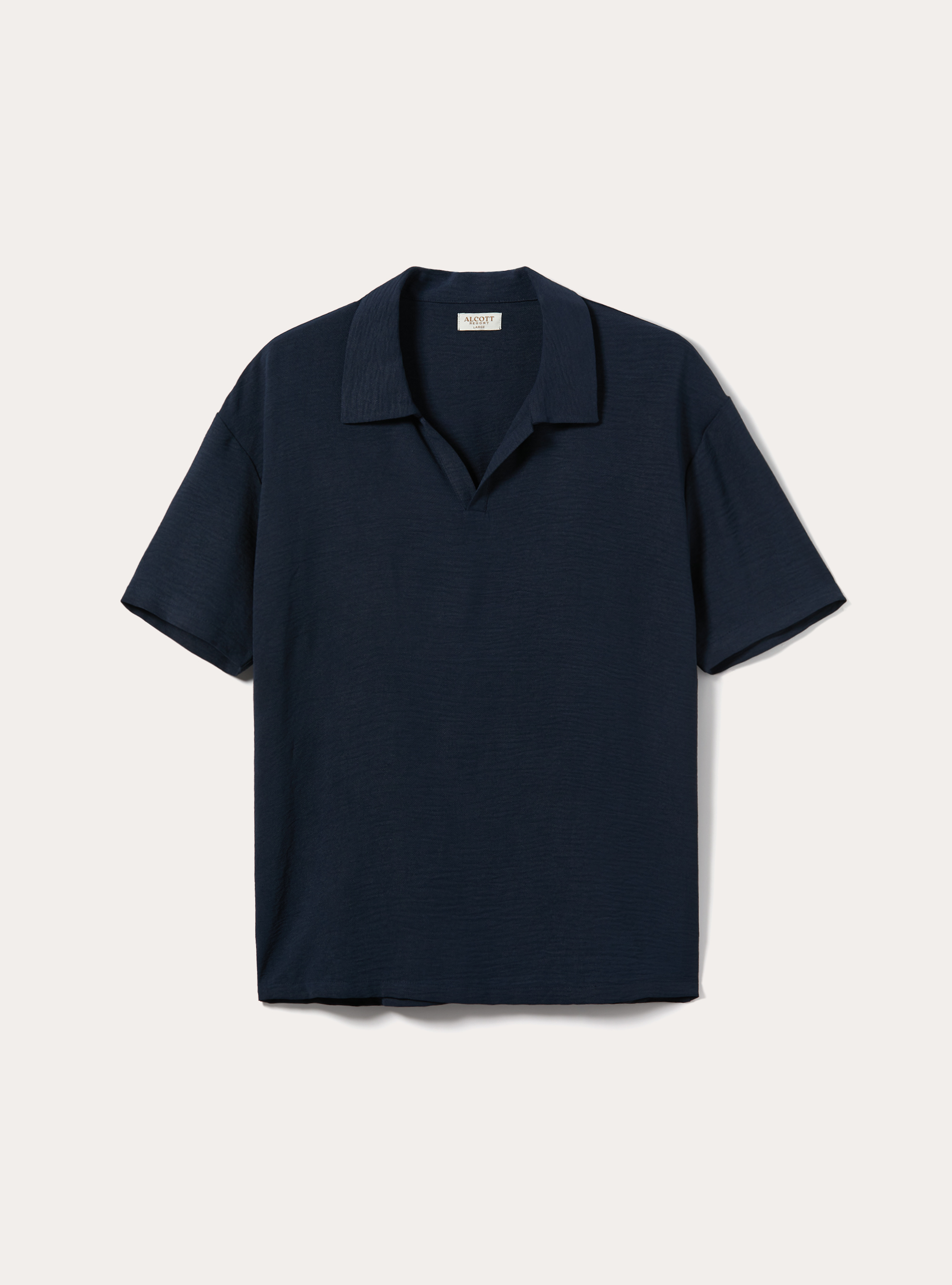 Derby neck shirt, NA2 NAVY MEDIUM