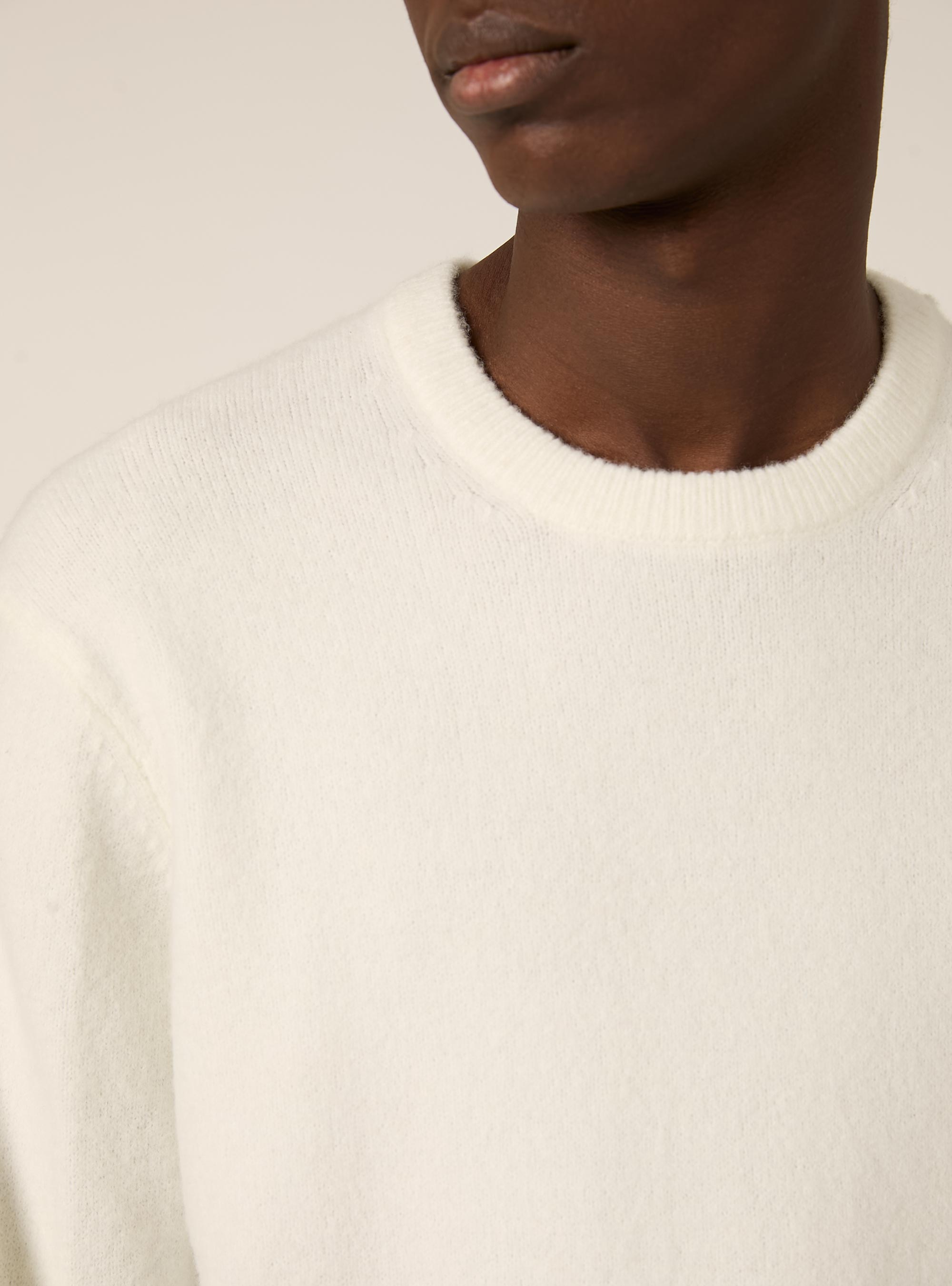 Soft crew neck pullover, WH2 WHITE