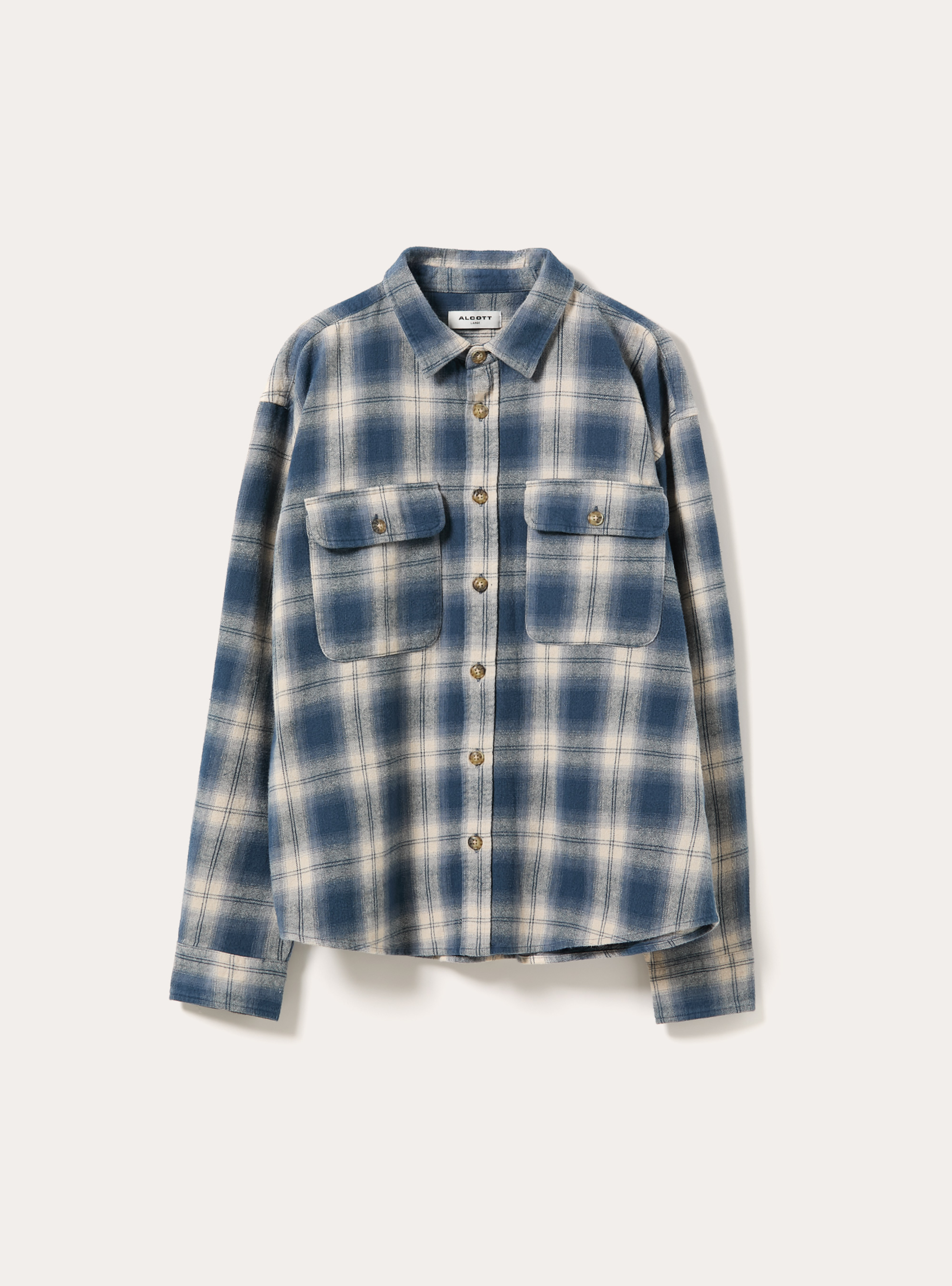 Camicia flanella quadri, BL2 BLUE MEDIUM