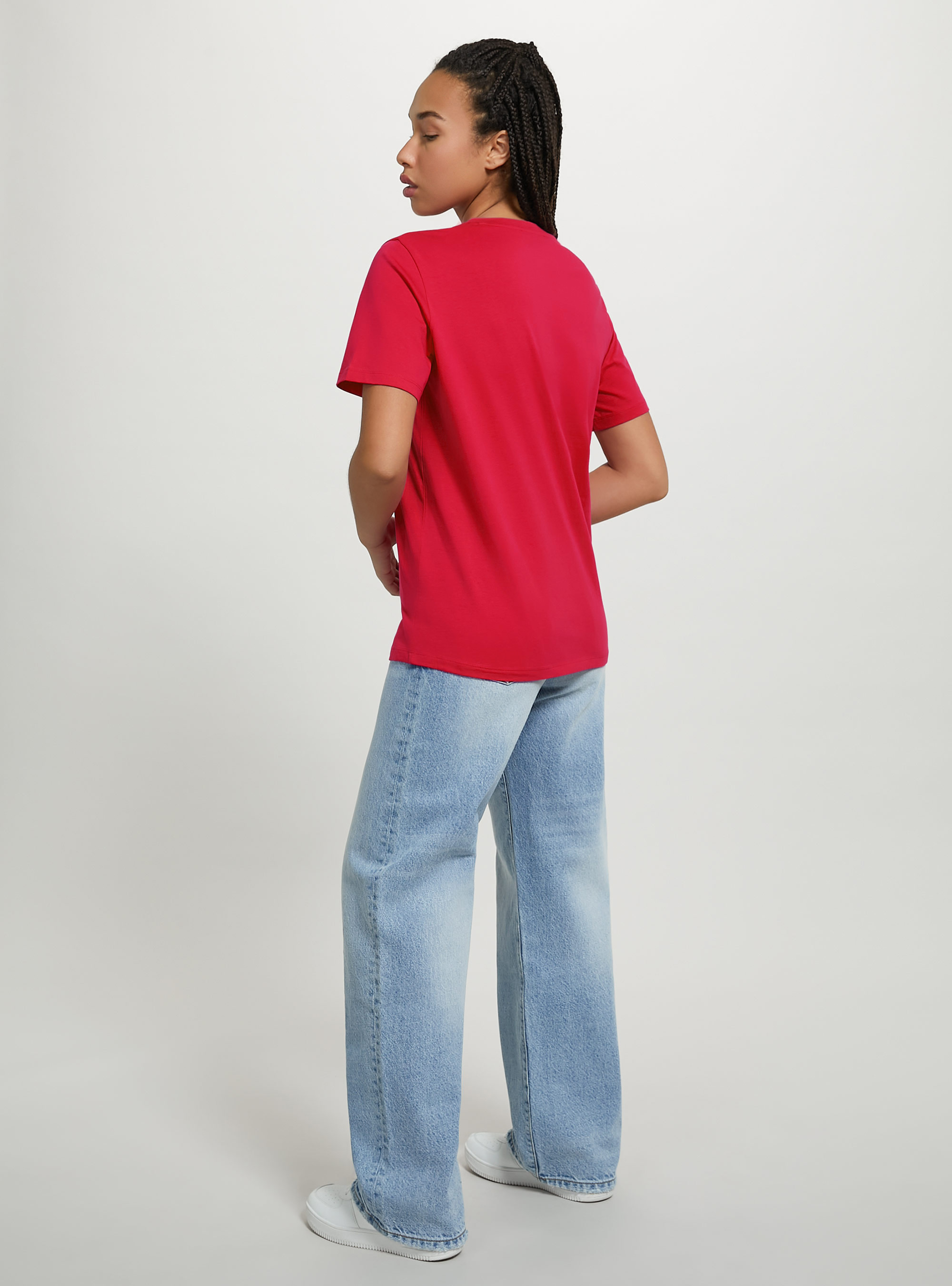 Crew-neck cotton T-shirt, RD2 RED MEDIUM