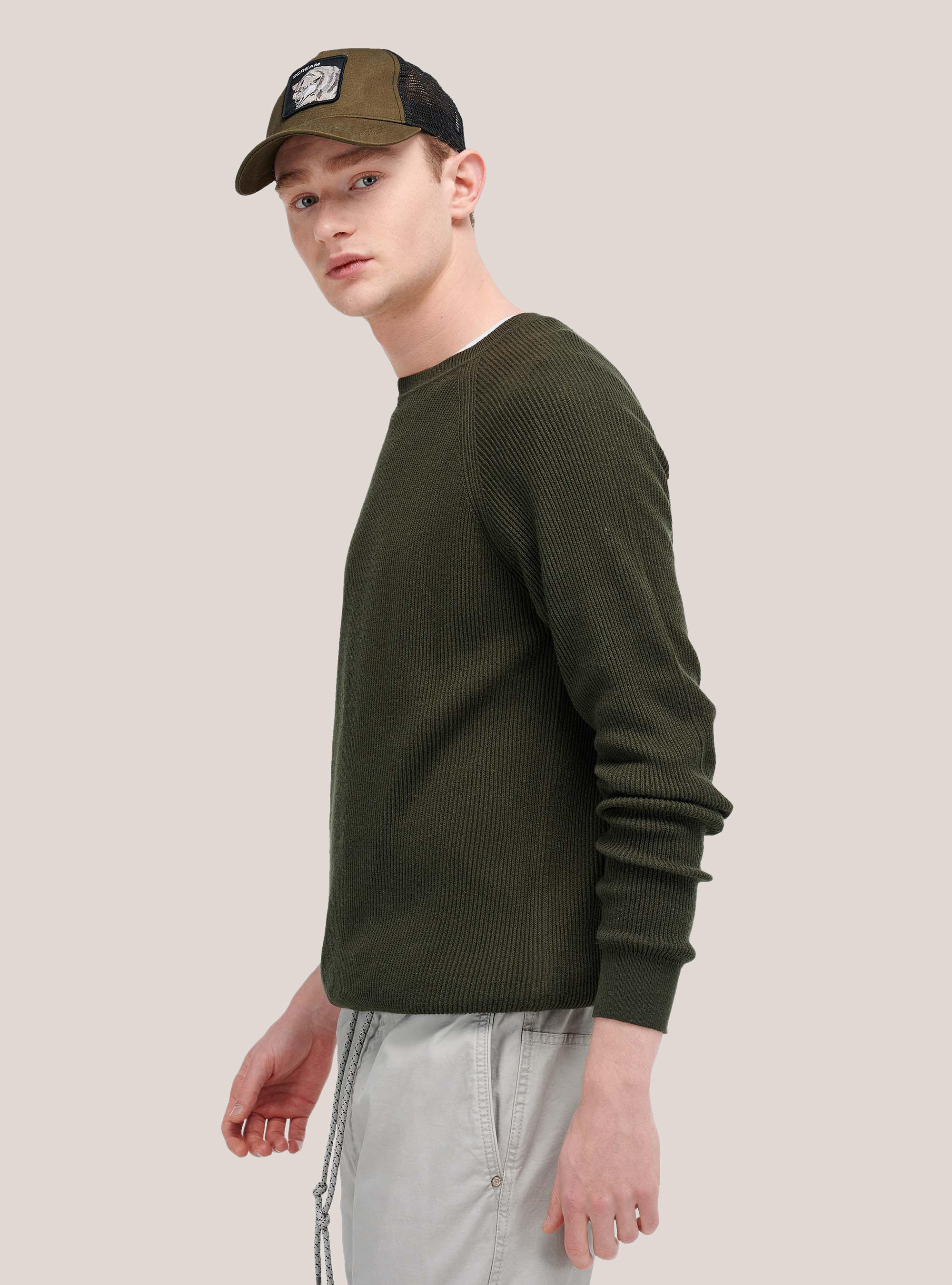 Pullover costa inglese, KAKI