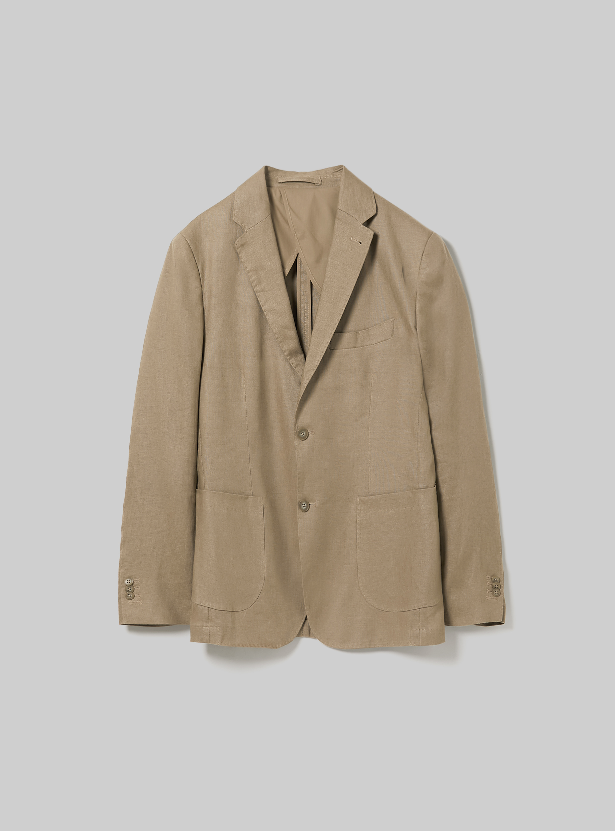 Pure linen jacket, BG1 BEIGE DARK