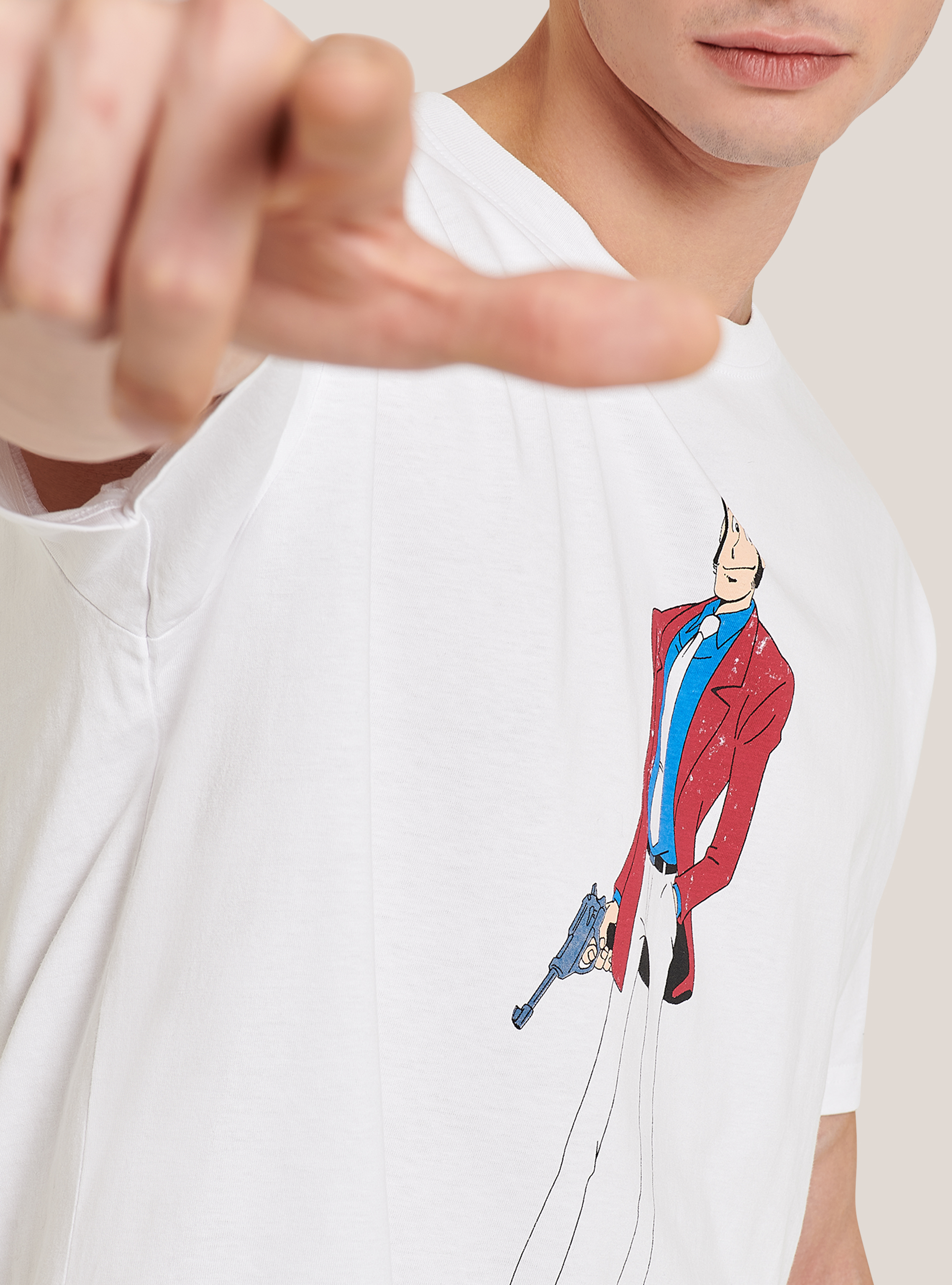 Maglietta Lupin x Alcott, BIANCO