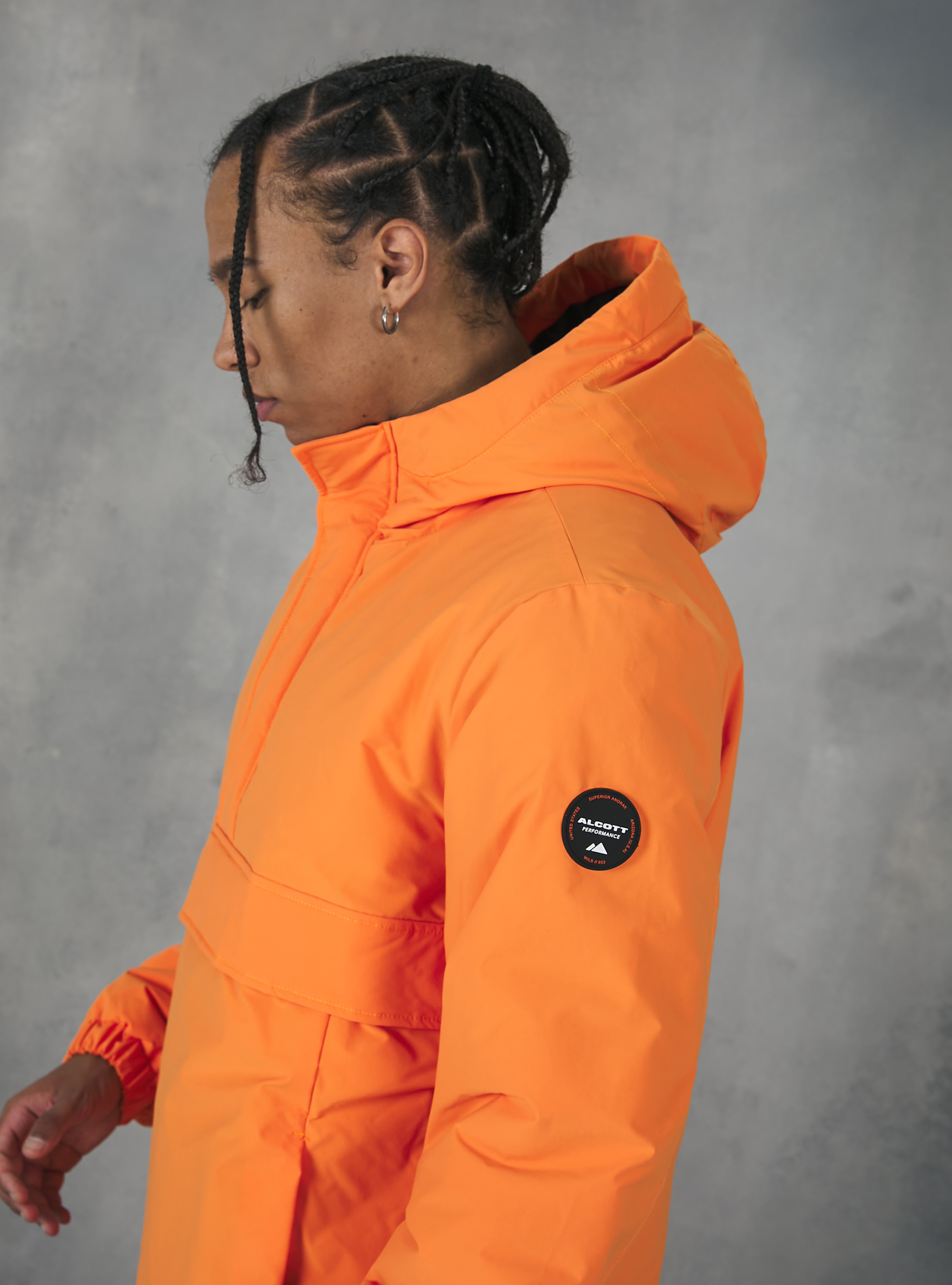 Anorak jacket with recycled padding, OR2 ORANGE MED.