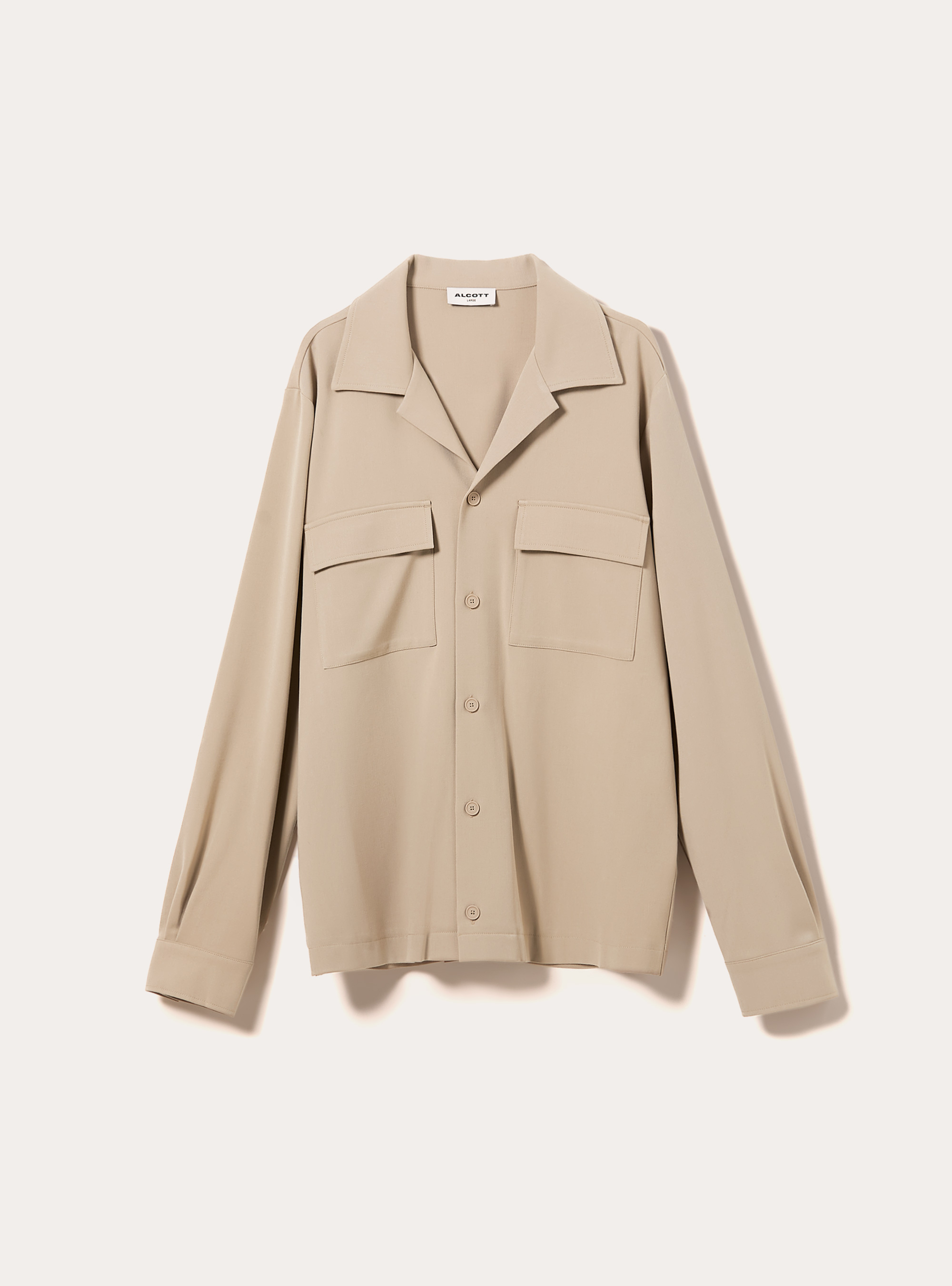 Twillhemd mit großen Taschen, BG1 BEIGE DARK