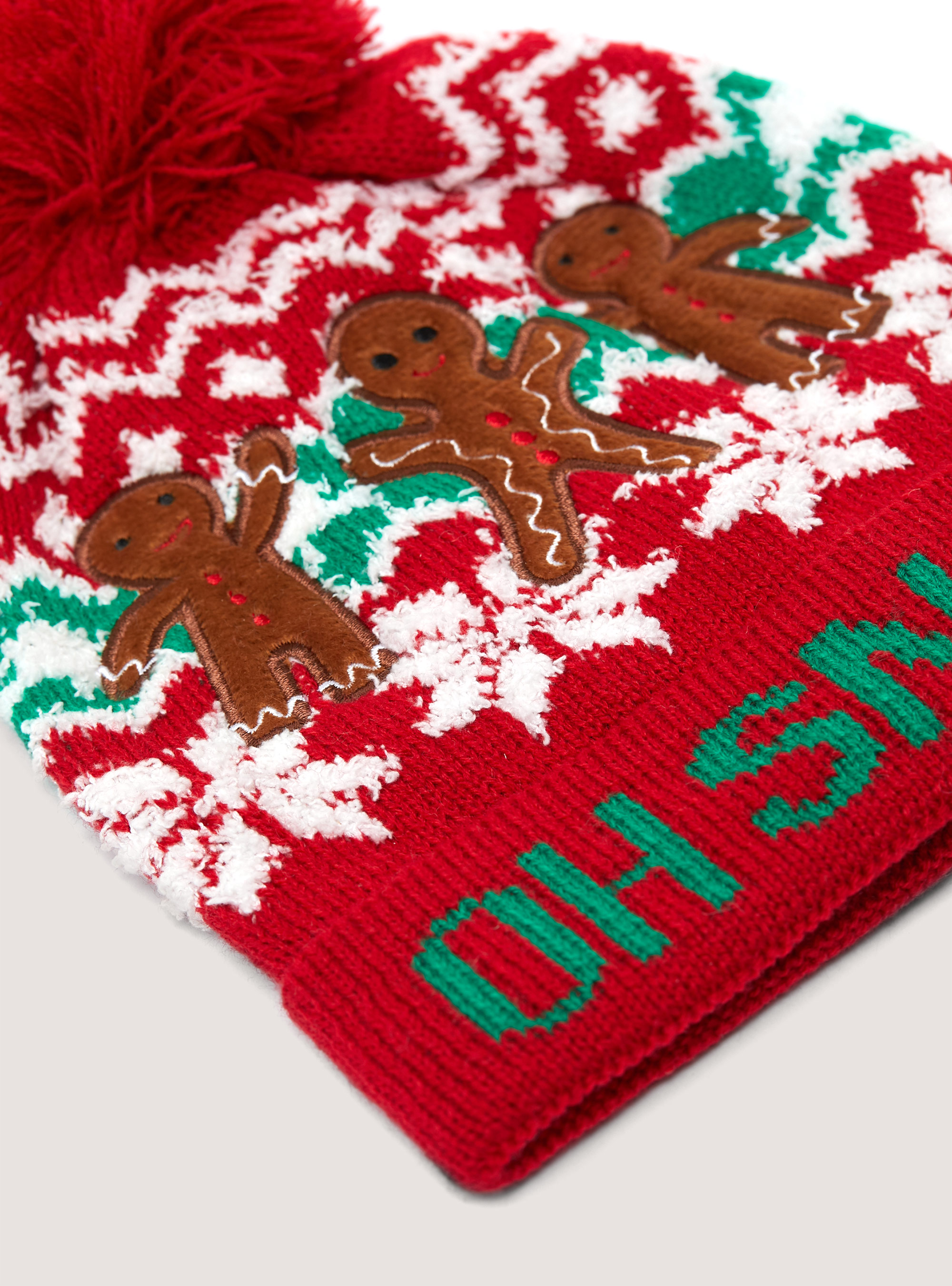 Cappello Christmas Collection con pon pon, RD2 RED MEDIUM