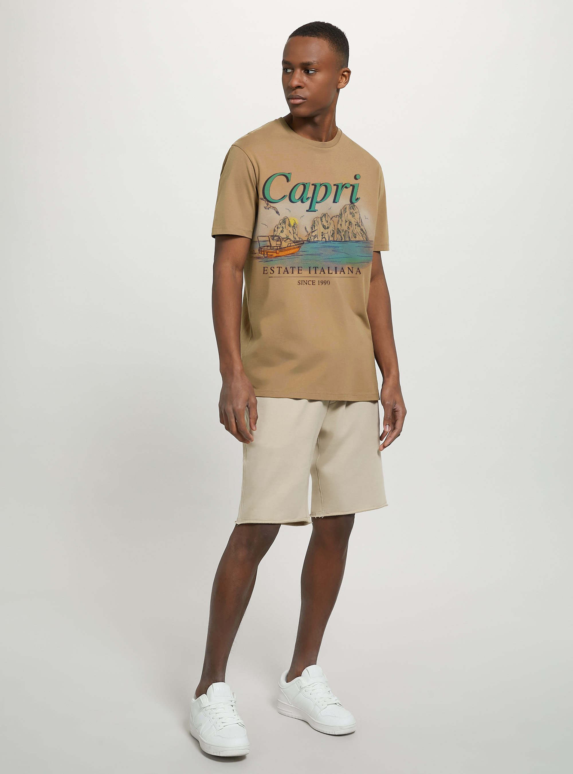 Capri Capsule Genderless T-shirt, CR3 CREAM LIGHT