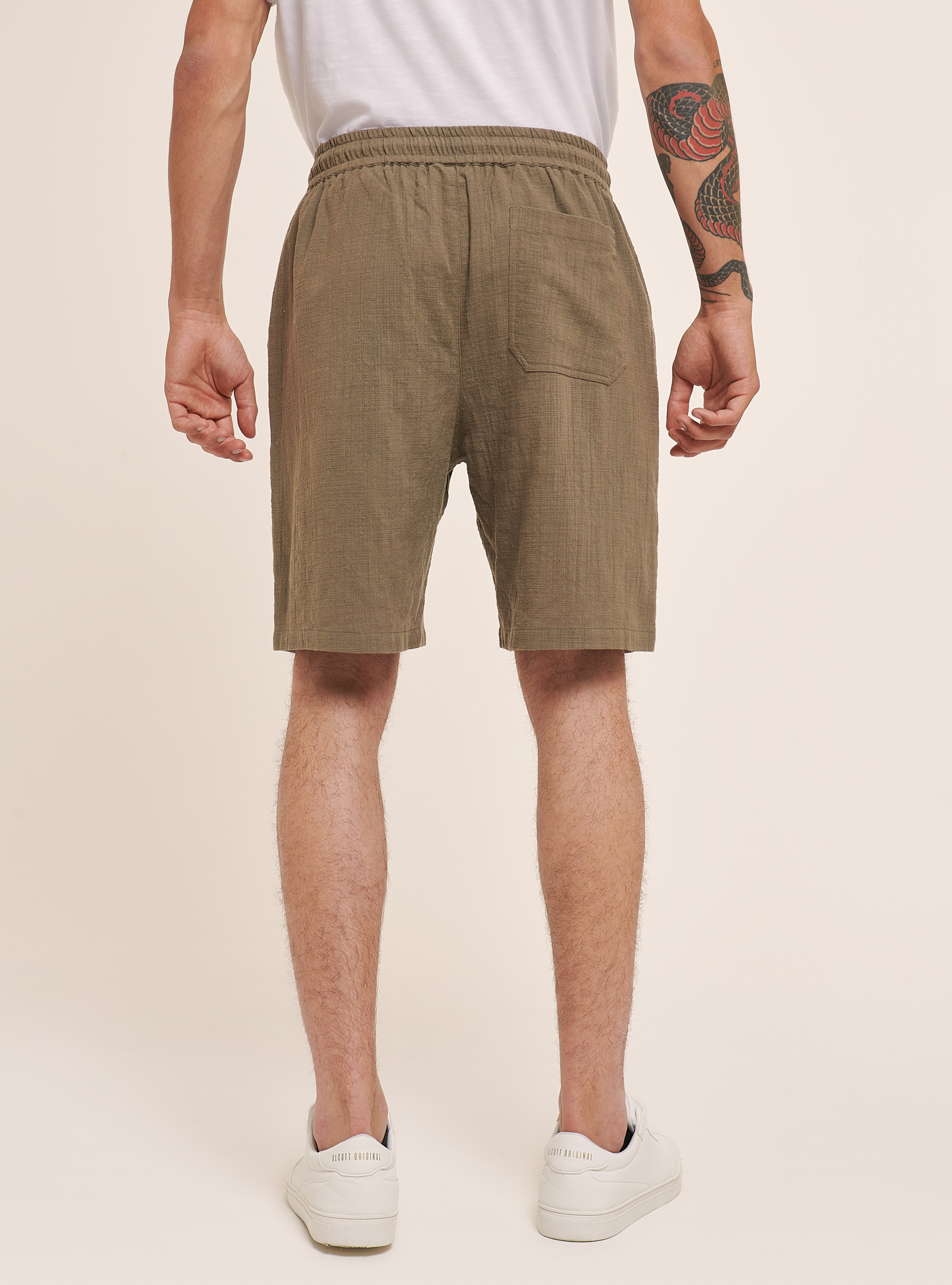 Bermuda in cotone, C5602 TORTORA