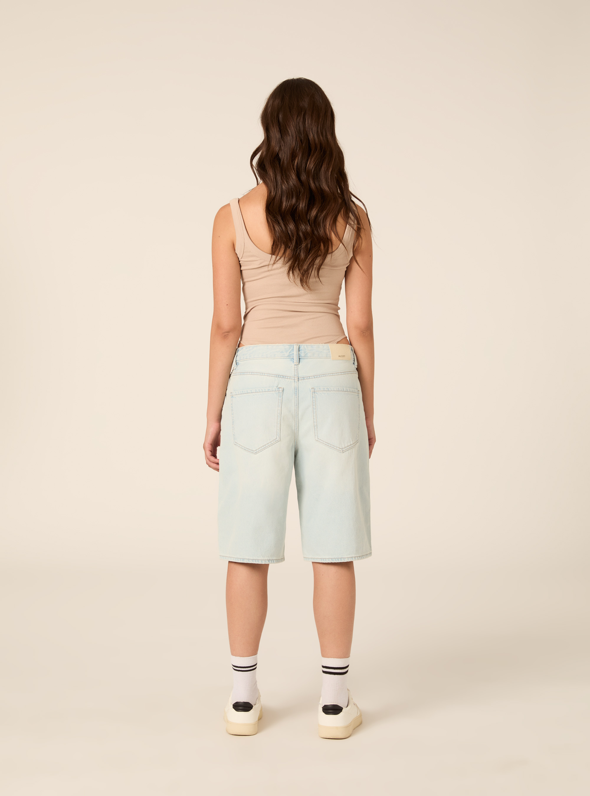 Bermuda jort in denim, D007 LIGHT AZURE