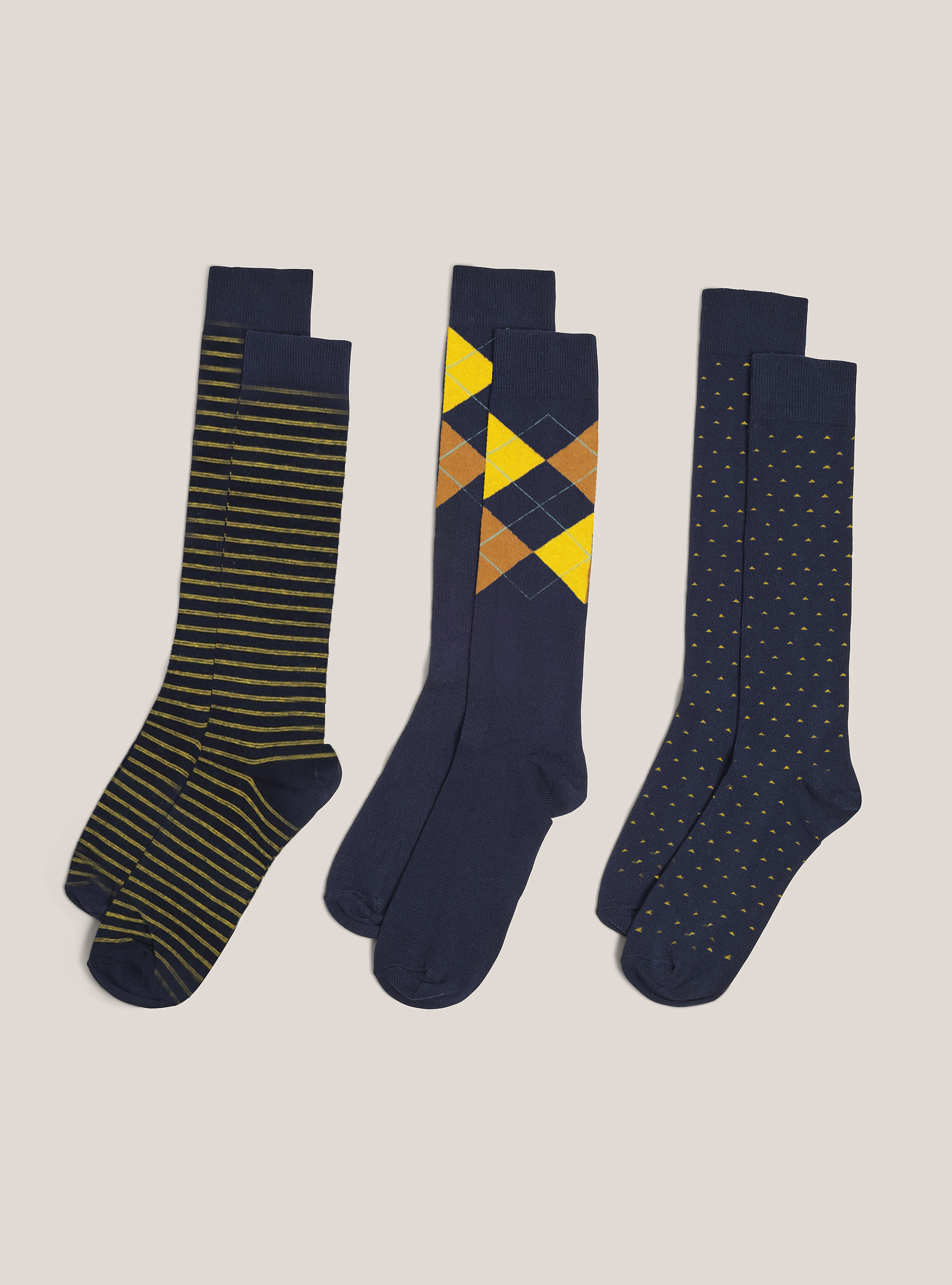 Set of 3 pairs of long socks