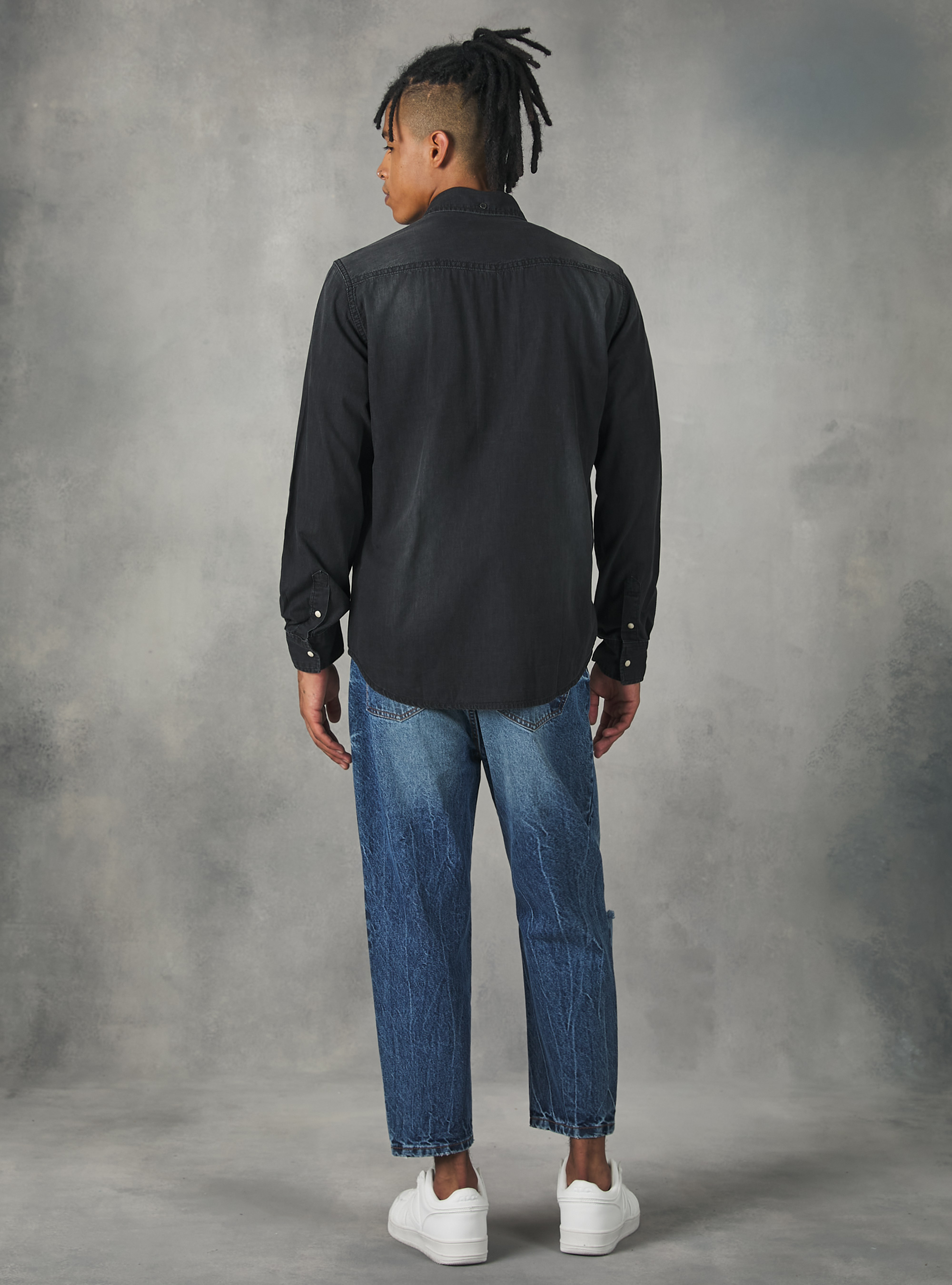 Camisa vaquera, NEGRO