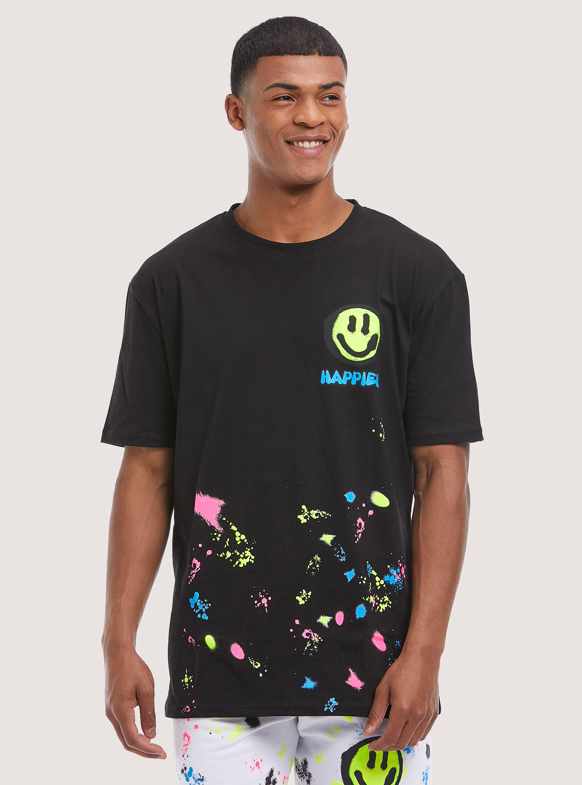 T-shirt with Smile Collection print, BK1 BLACK
