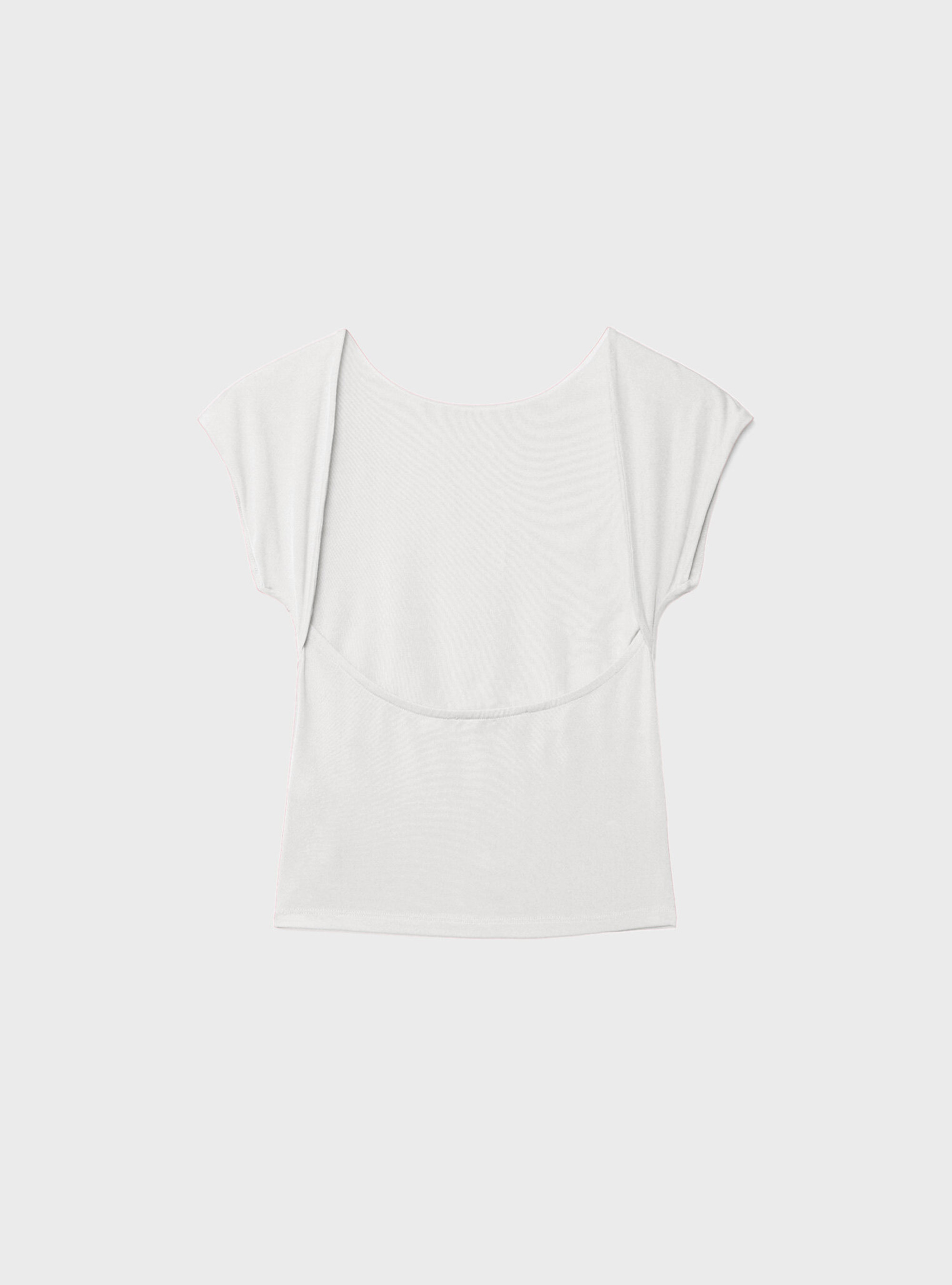 T-shirt with open back, WH2 WHITE