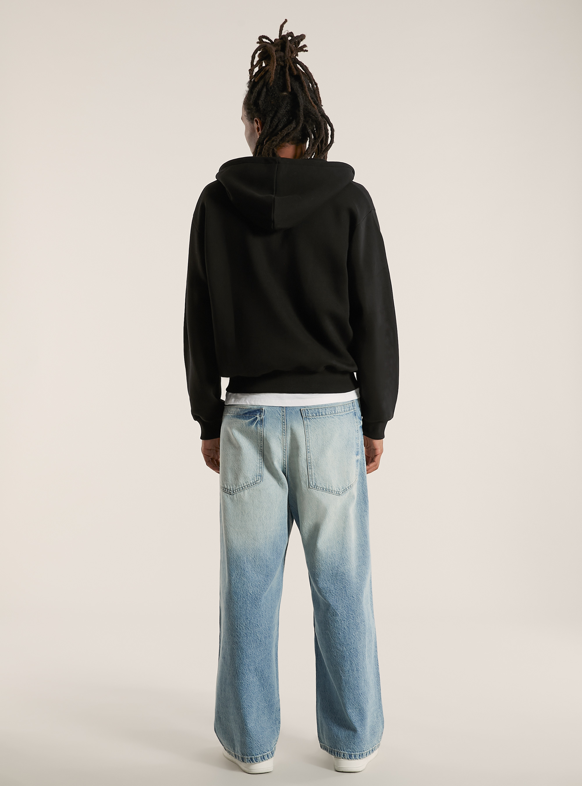 Boxy fit hoodie, BK1 BLACK