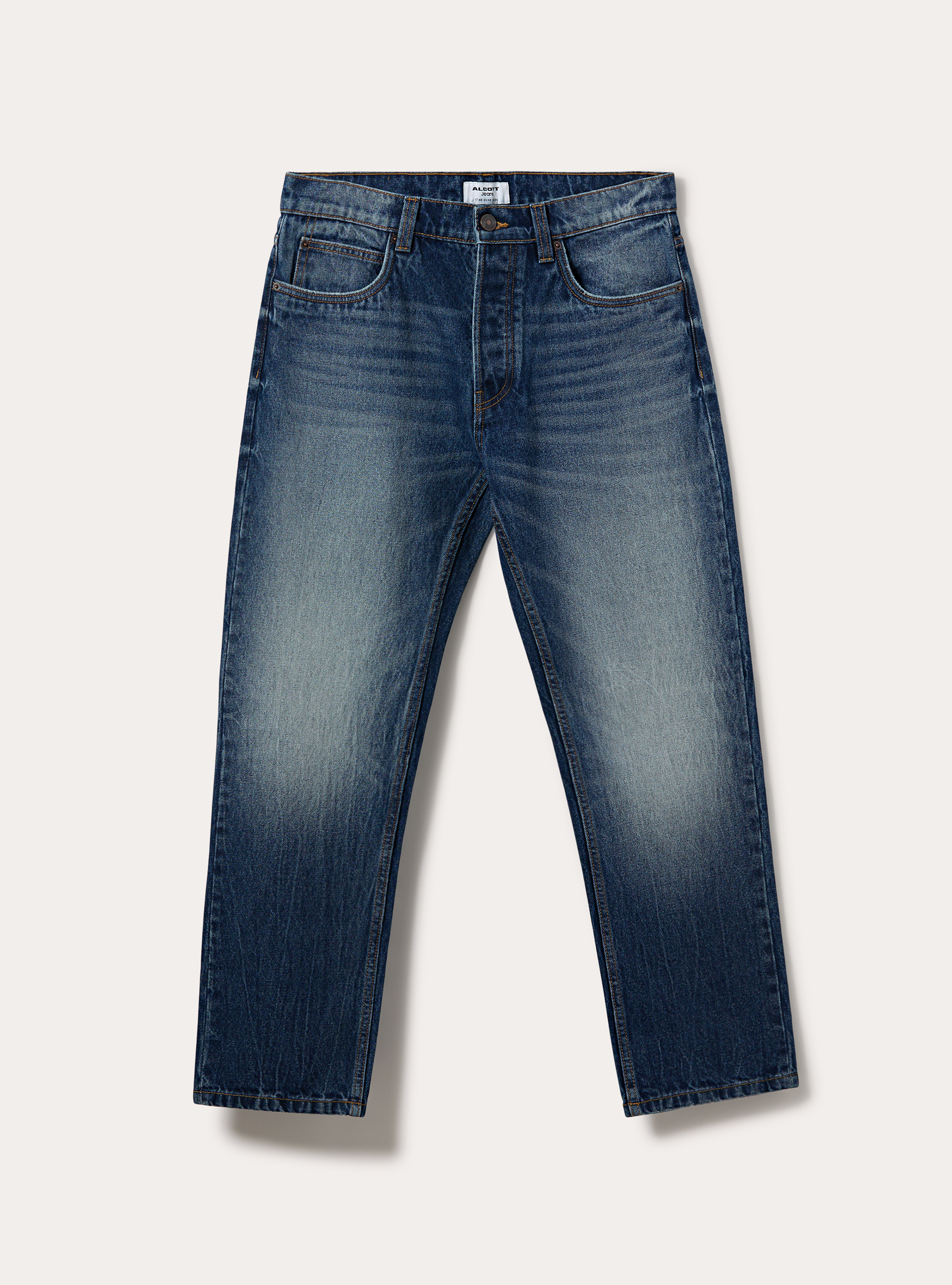 Jeans regular straight, D002 MEDIUM DARK BLUE