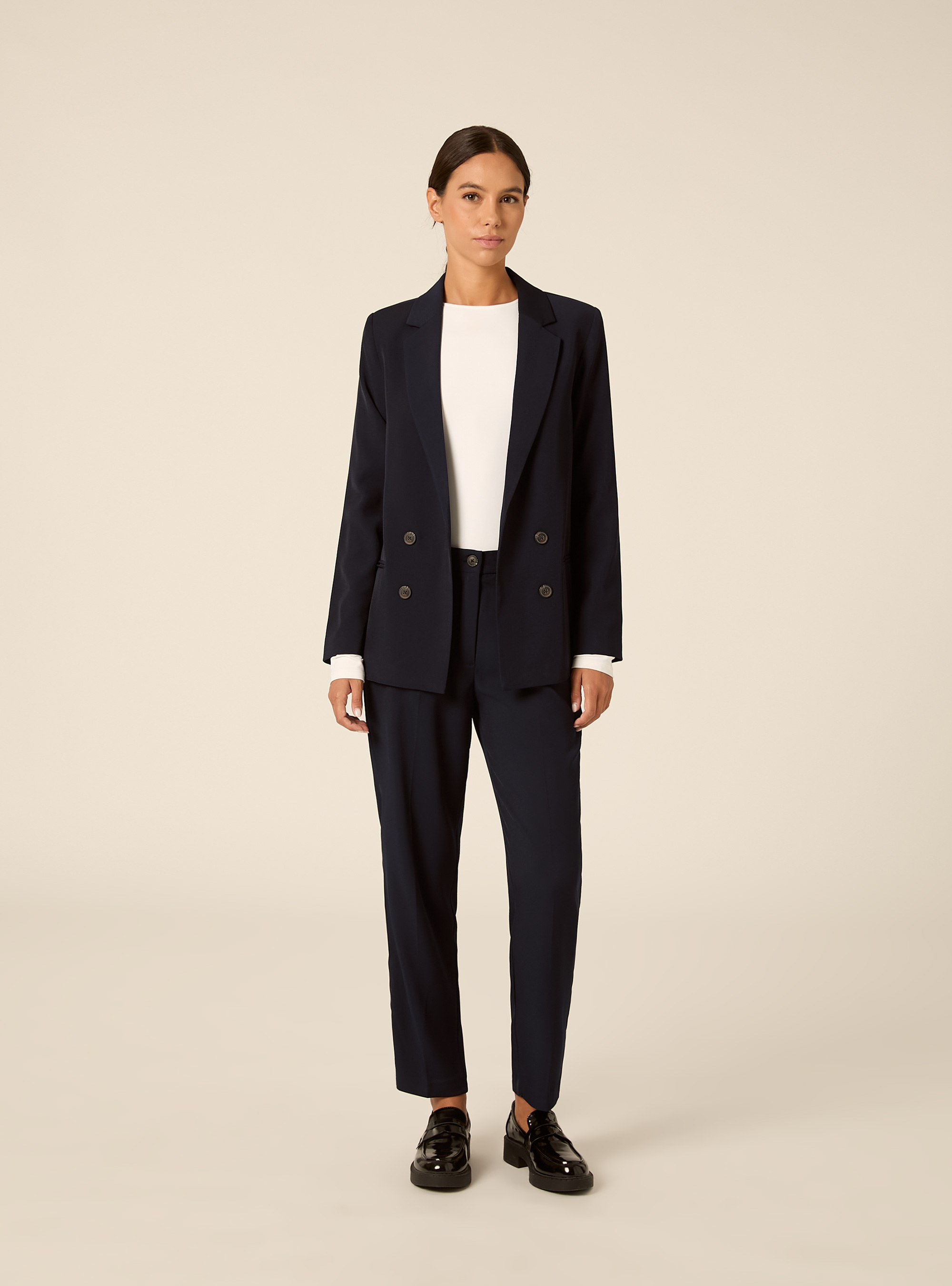 Giacca basic aperto doppiopetto, NA2 NAVY MEDIUM