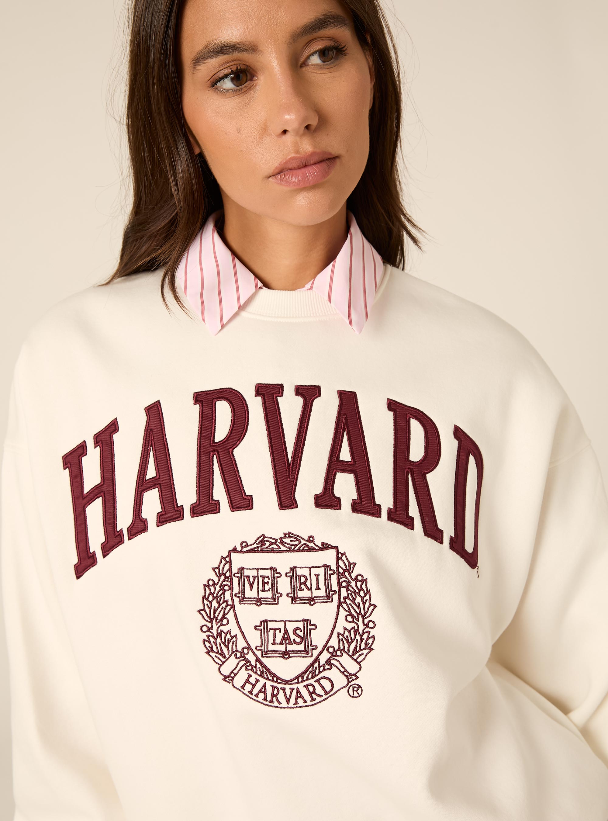 Felpa girocollo harvard, PANNA