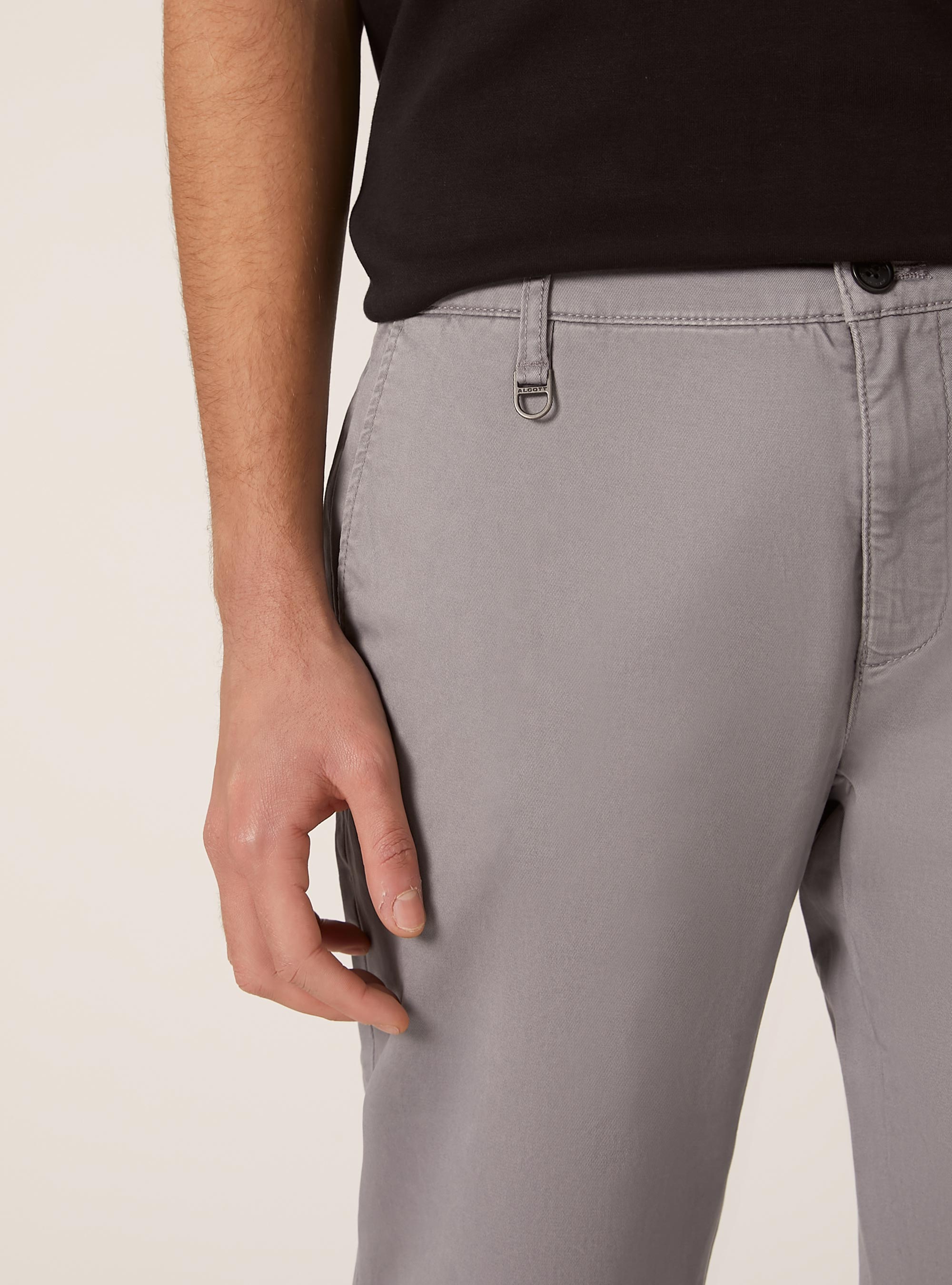Skinny fit stretch twill chinos, GY3 GREY LIGHT