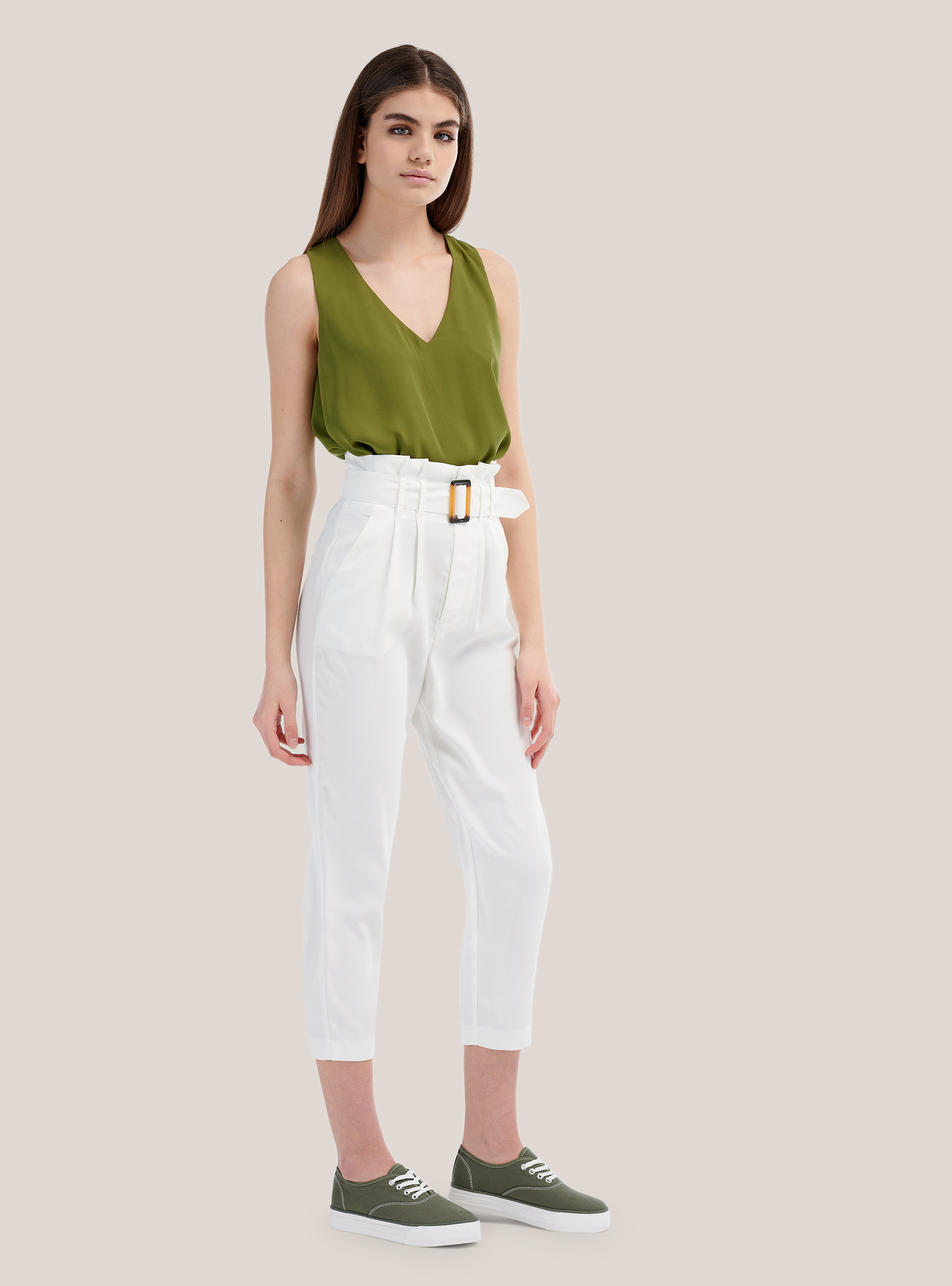 Sneakers basse in tessuto leggero, C5587 KAKY