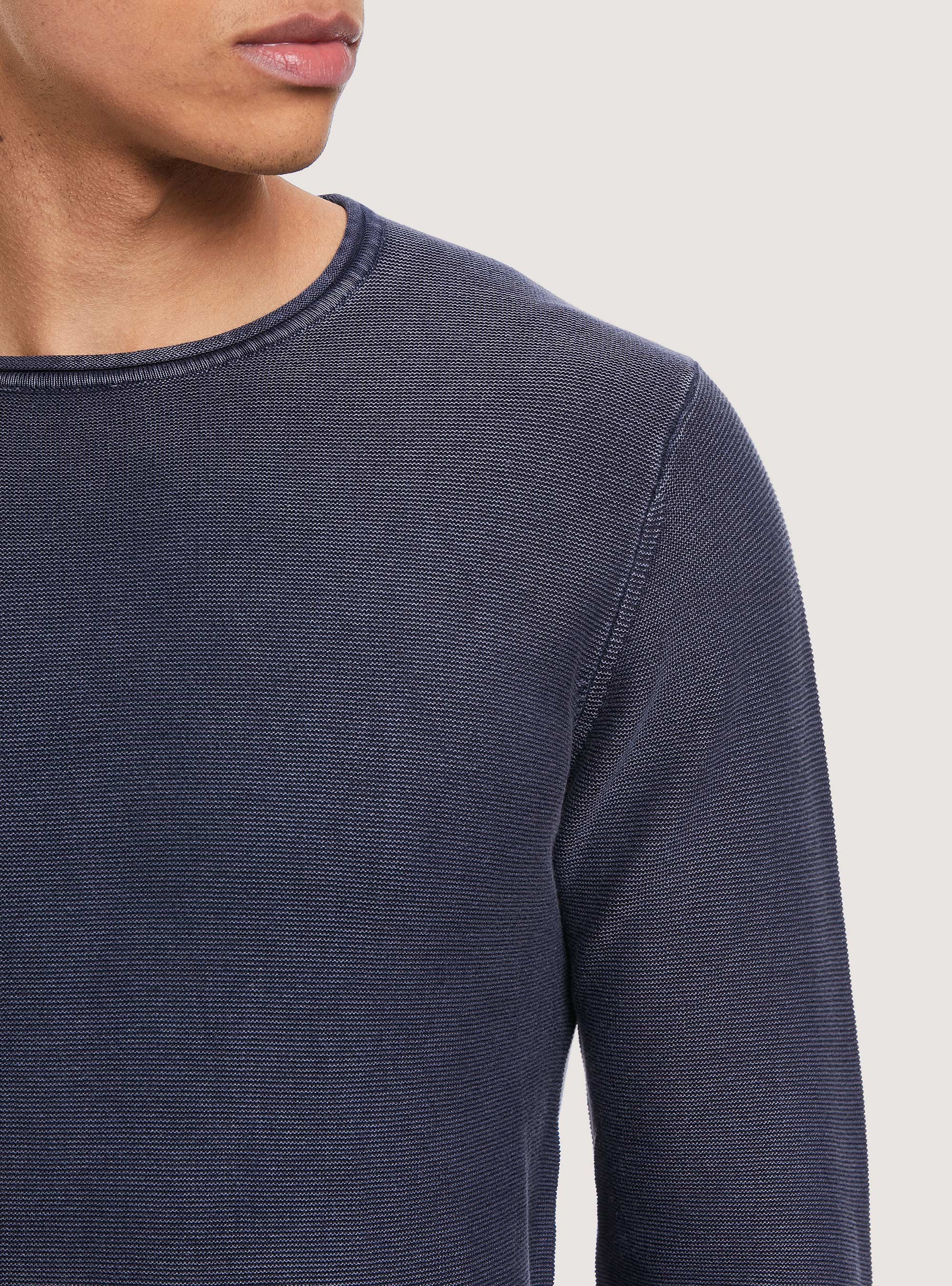 Pullover acidato in cotone, BLUE