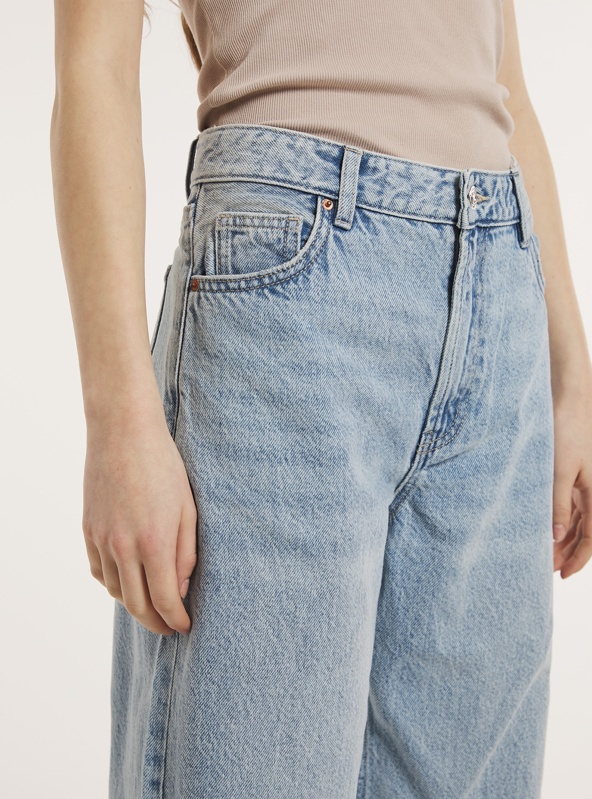 Jeans loose straight fit, D006 AZURE