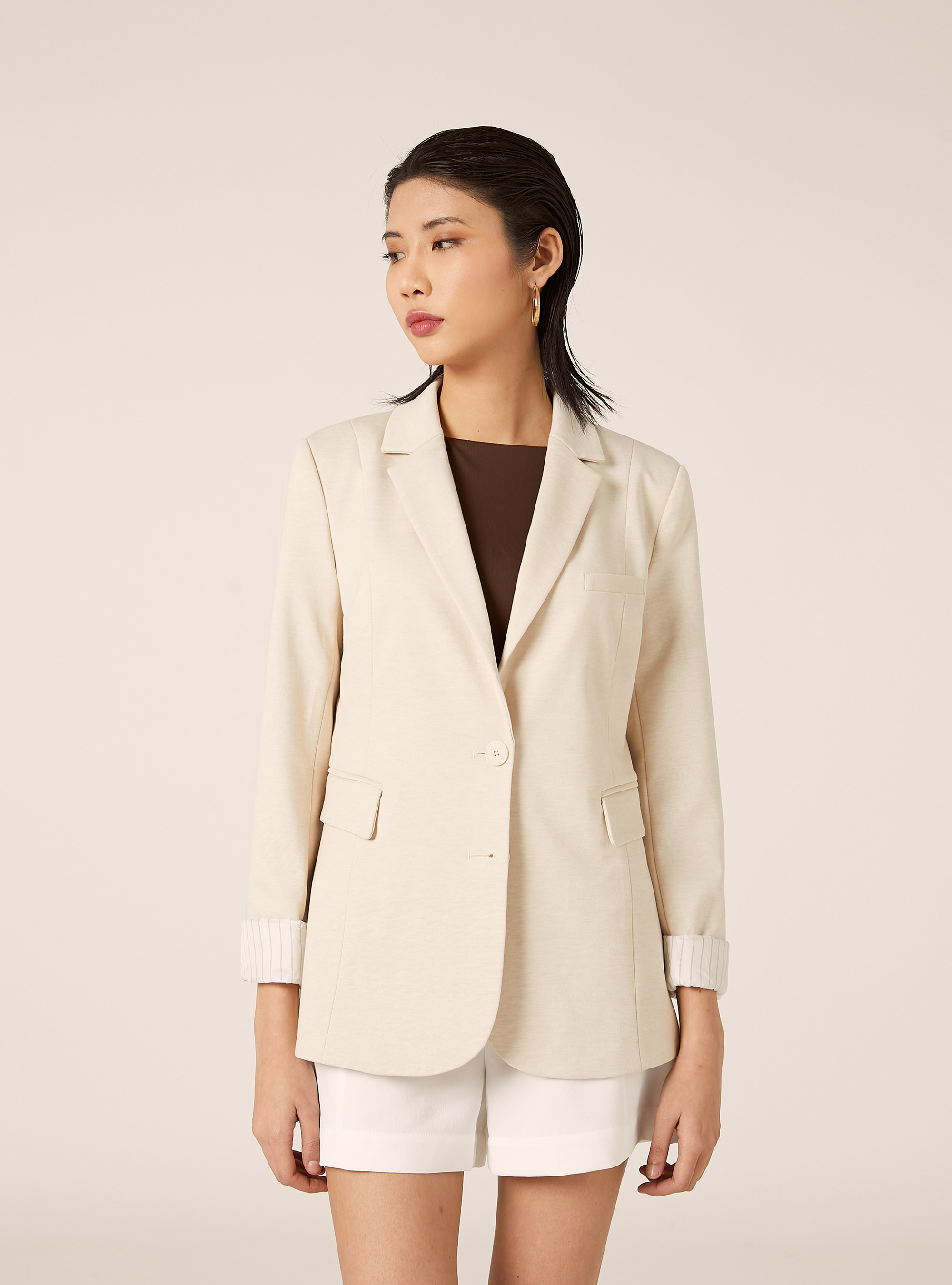 Jersey blazer, CR2 CREAM MEDIUM