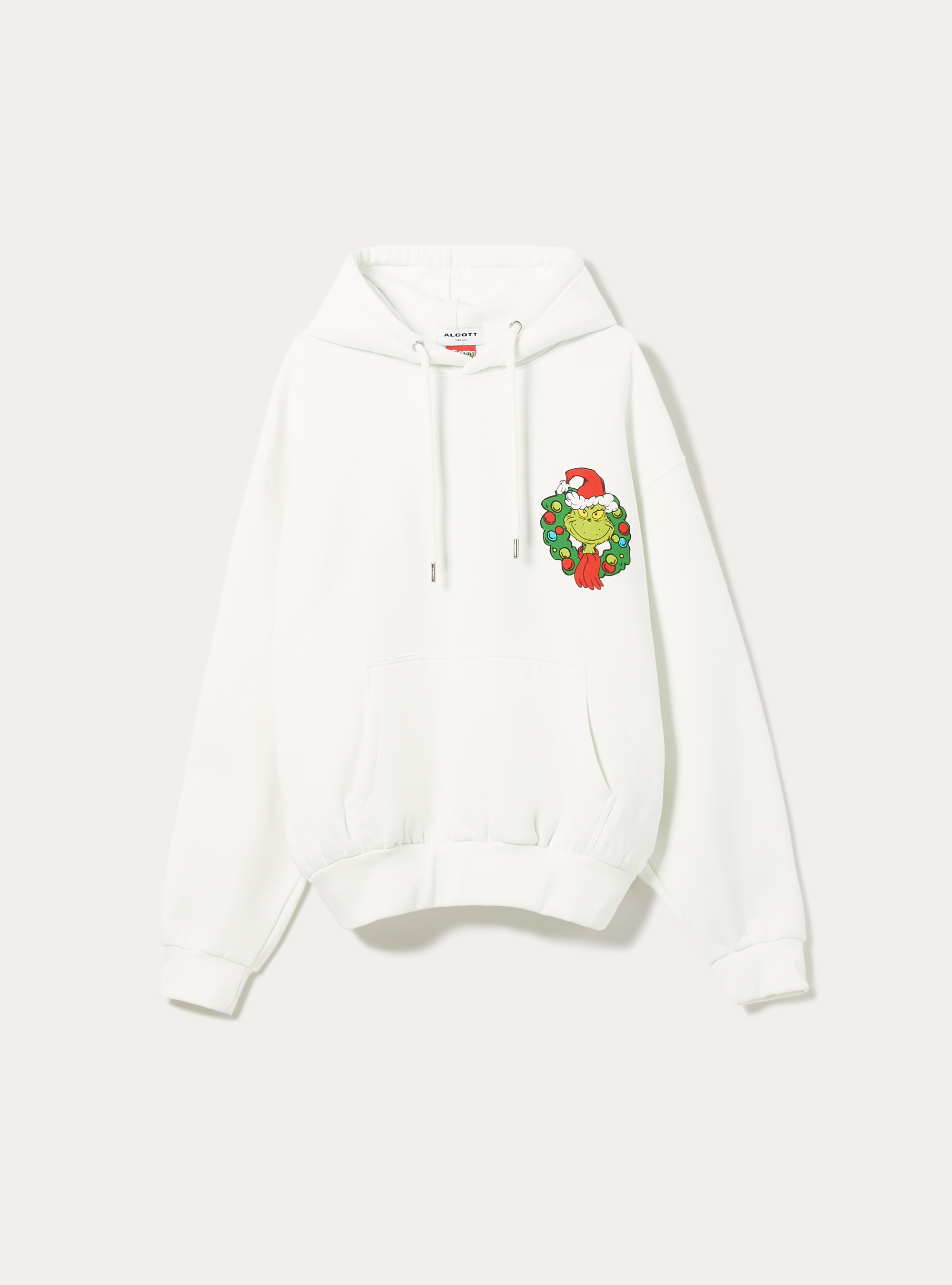 Felpa con cappuccio stampa grinch boxy fit, WH1 OFF WHITE