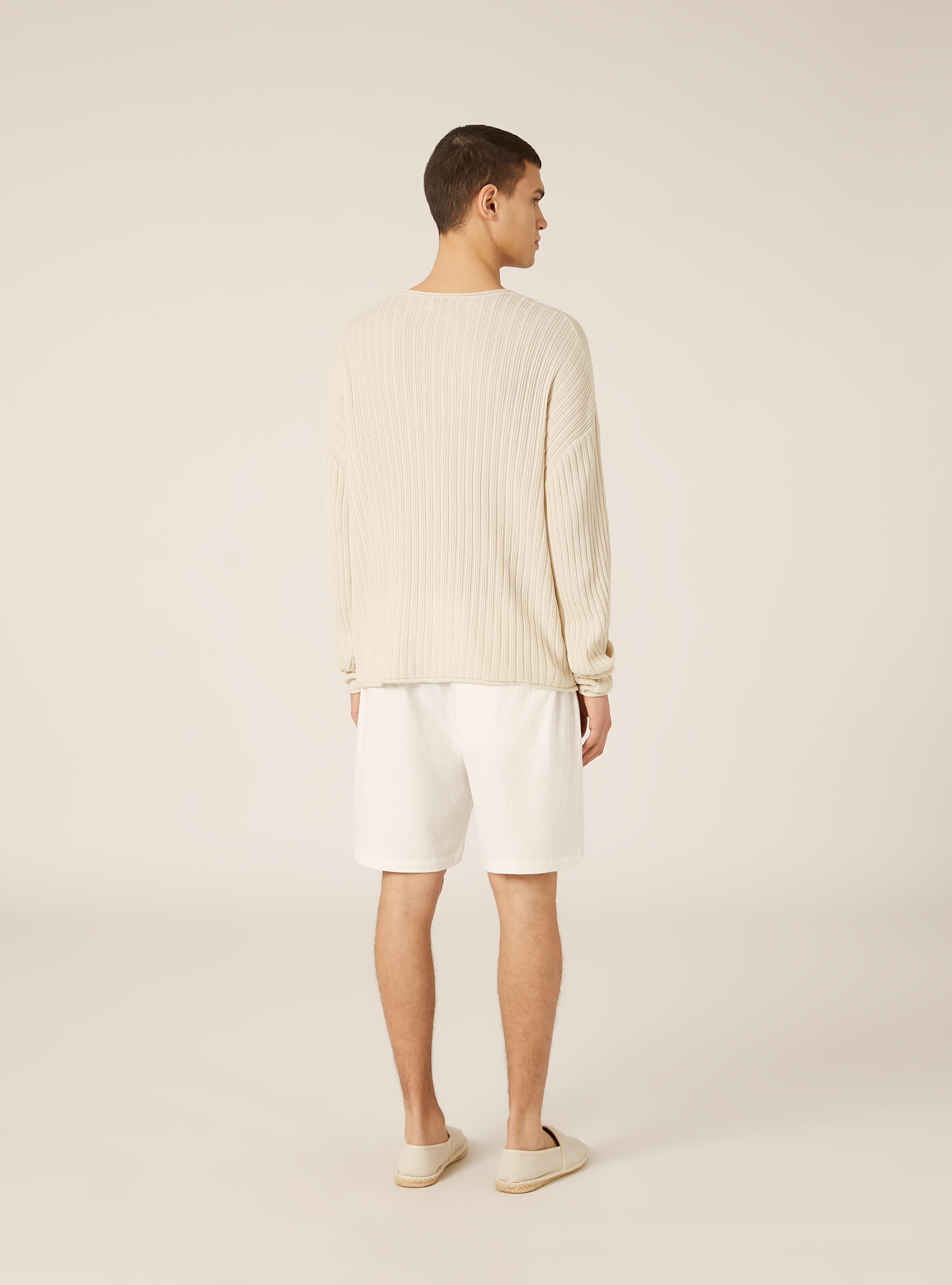 Pullover in misto cotone, CR3 CREAM LIGHT