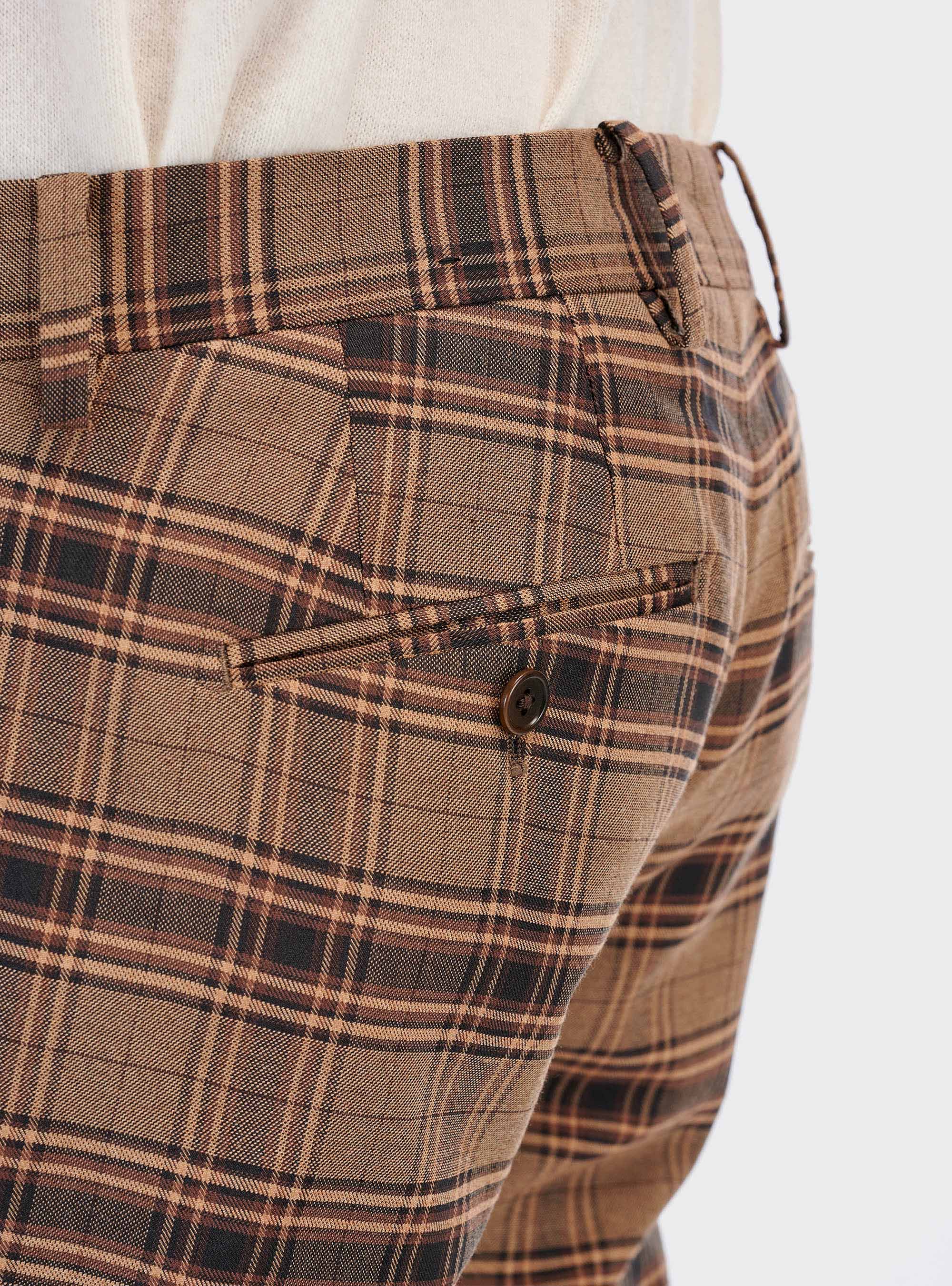 Pantalone fantasia principe di galles, C507 BROWN