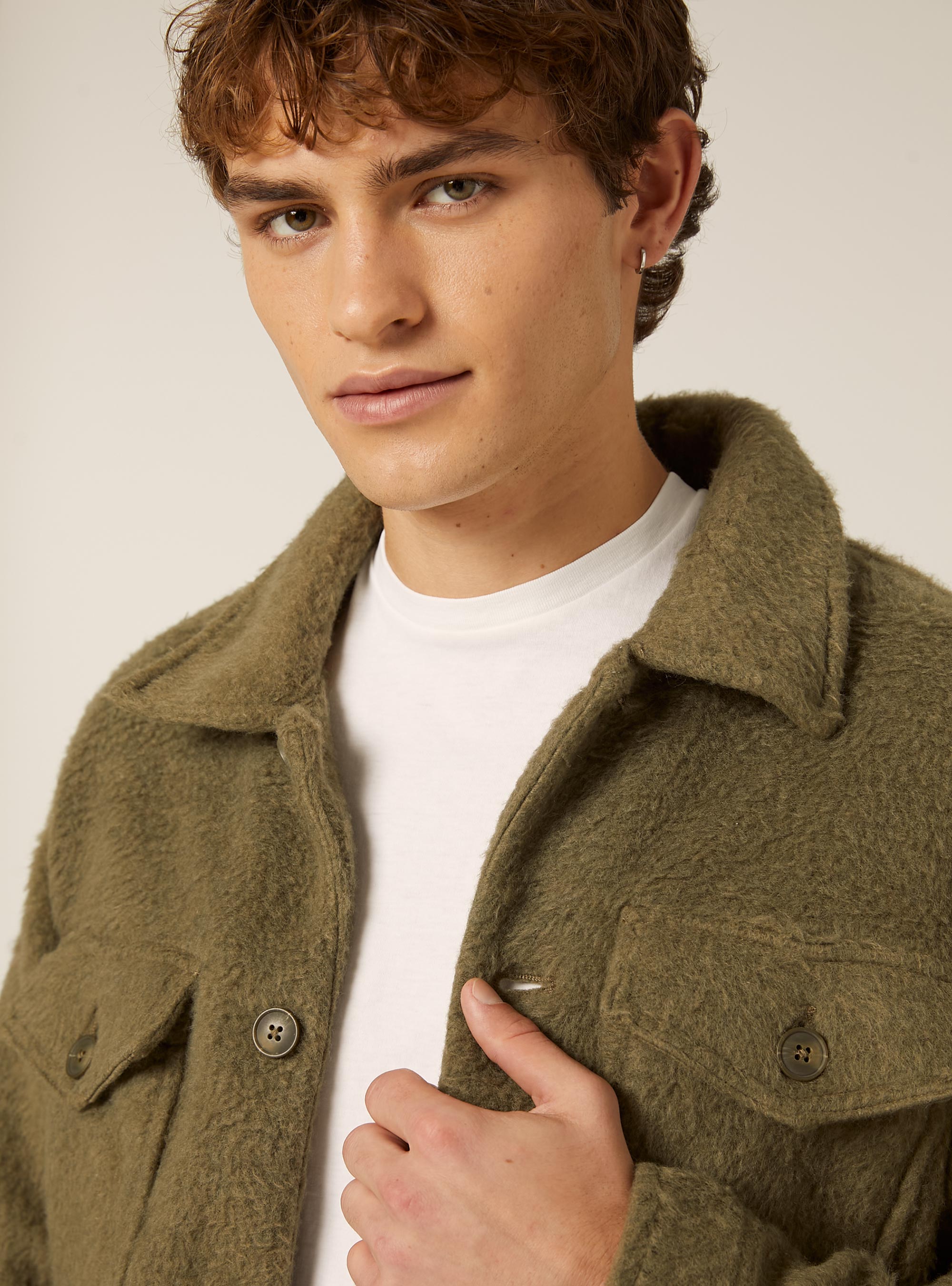 Sobrecamisa de tejido Teddy, KY3 KAKY LIGHT