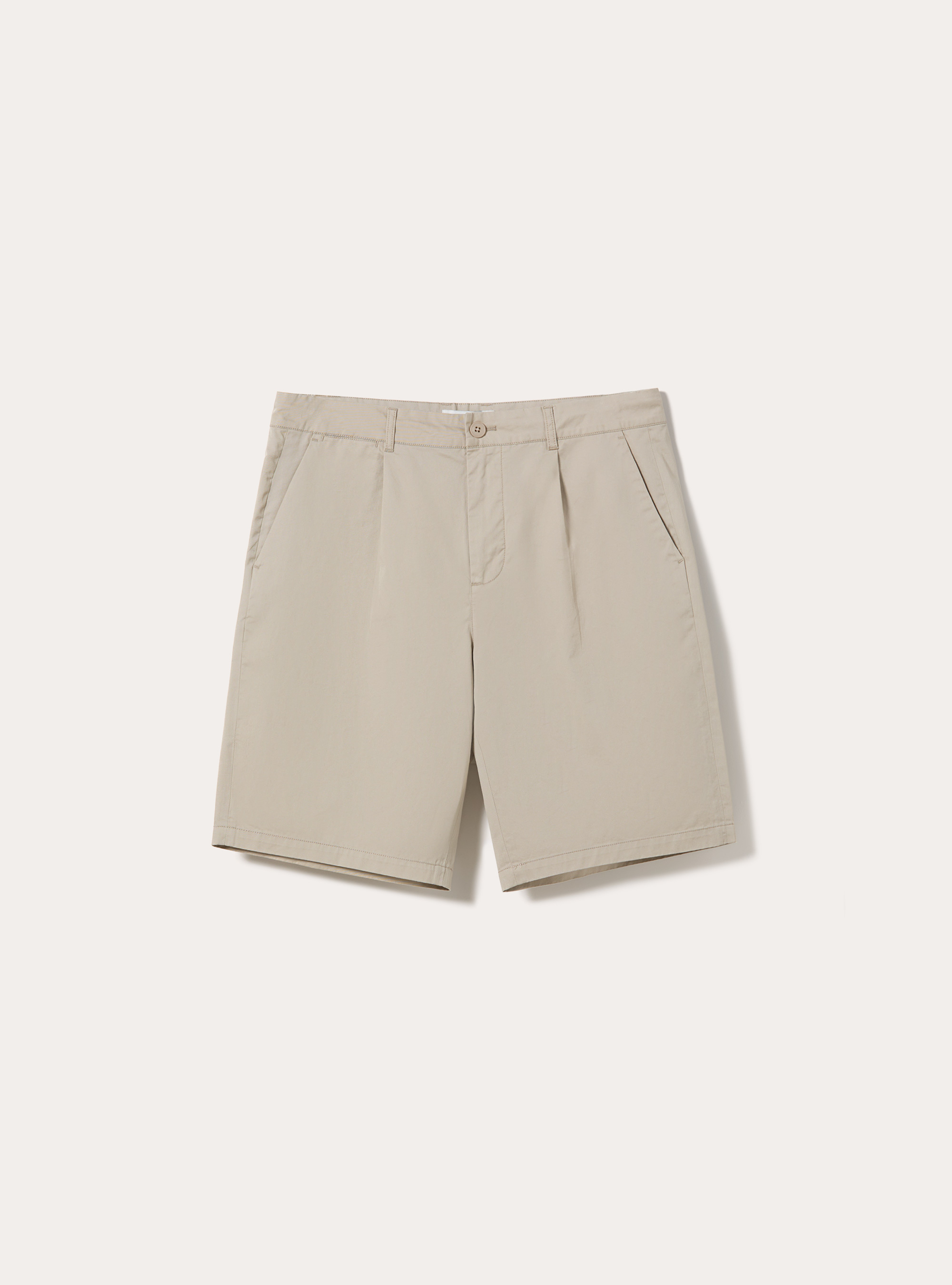 Bermuda Chino Coupe Regular Fit &agrave; Pinces, BG2 BEIGE MEDIUM