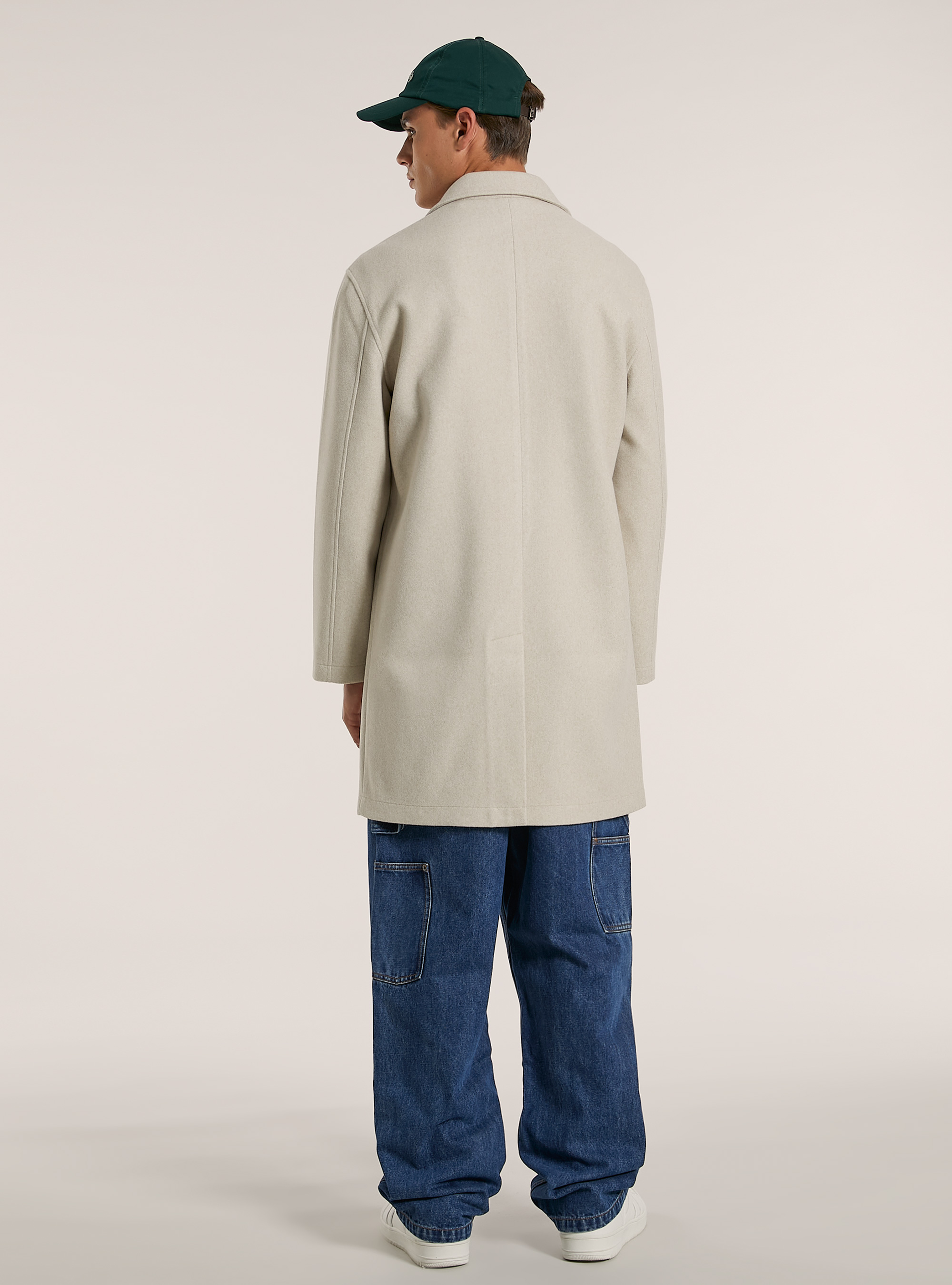 Single-breasted coat, MBG3 BEIGE MEL LIGHT