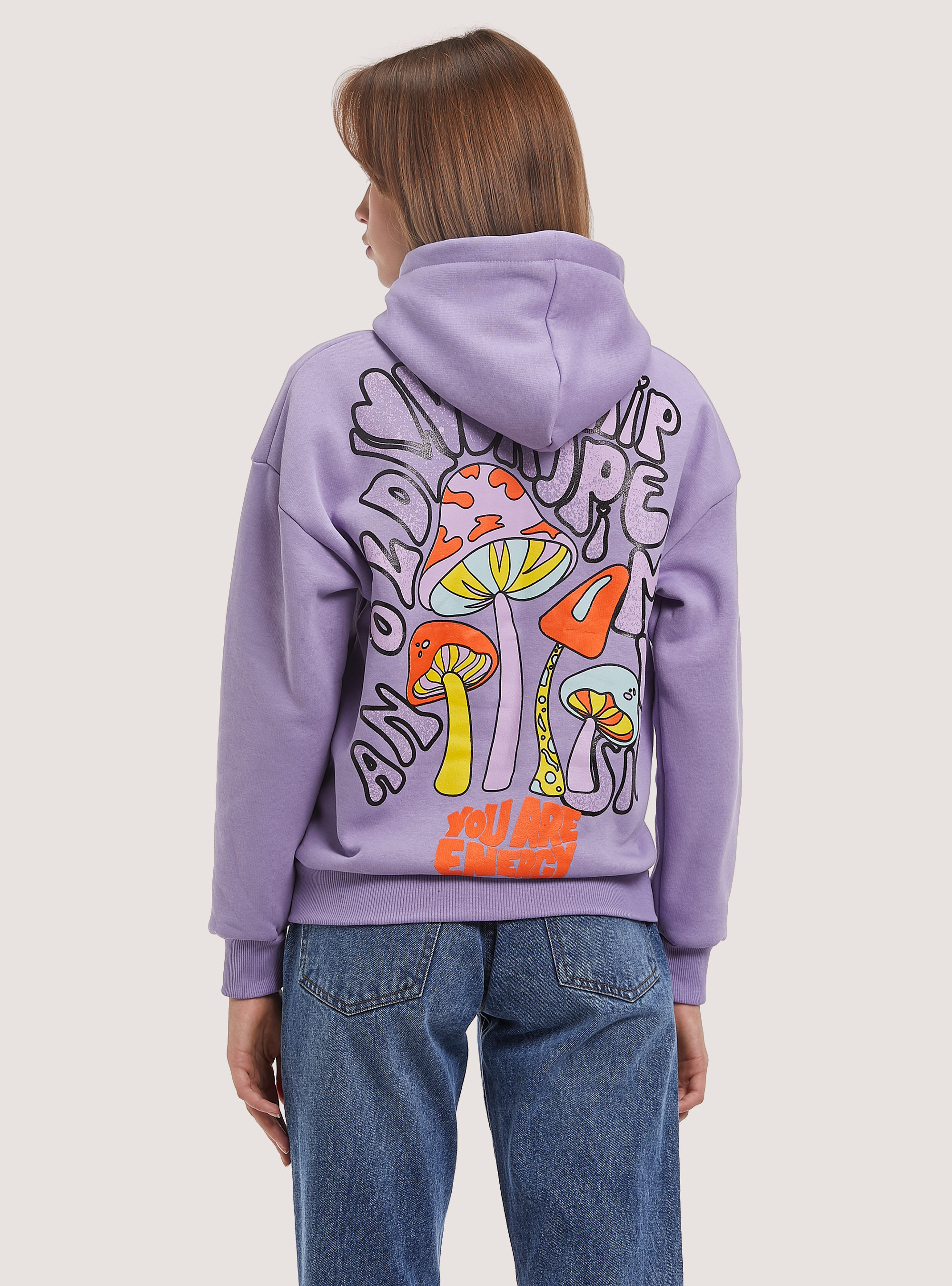 Sudadera con estampado Fancy Collection, LC2 LILLAC MEDIUM