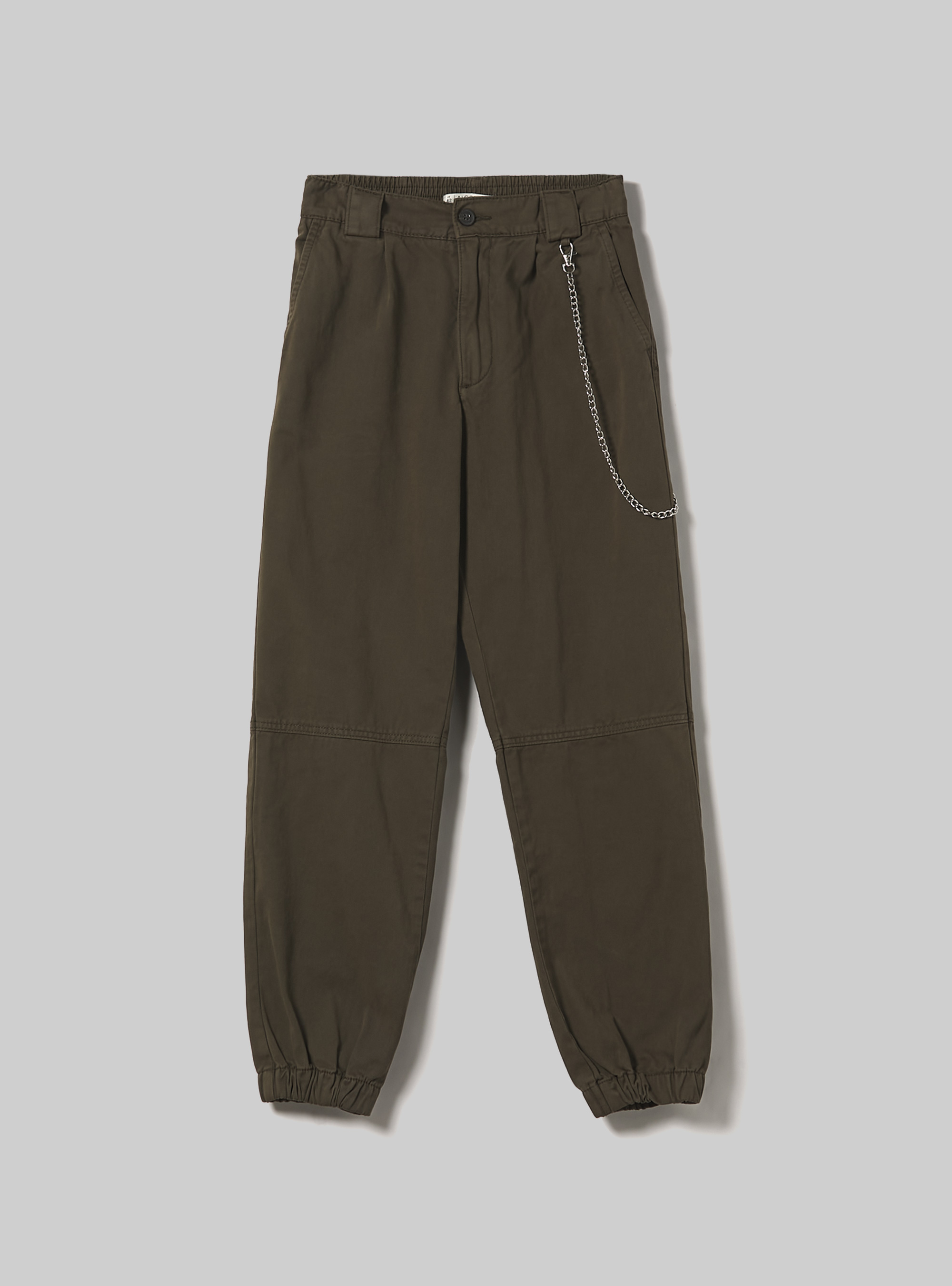 Jogger trousers with chain, KY1 KAKY DARK