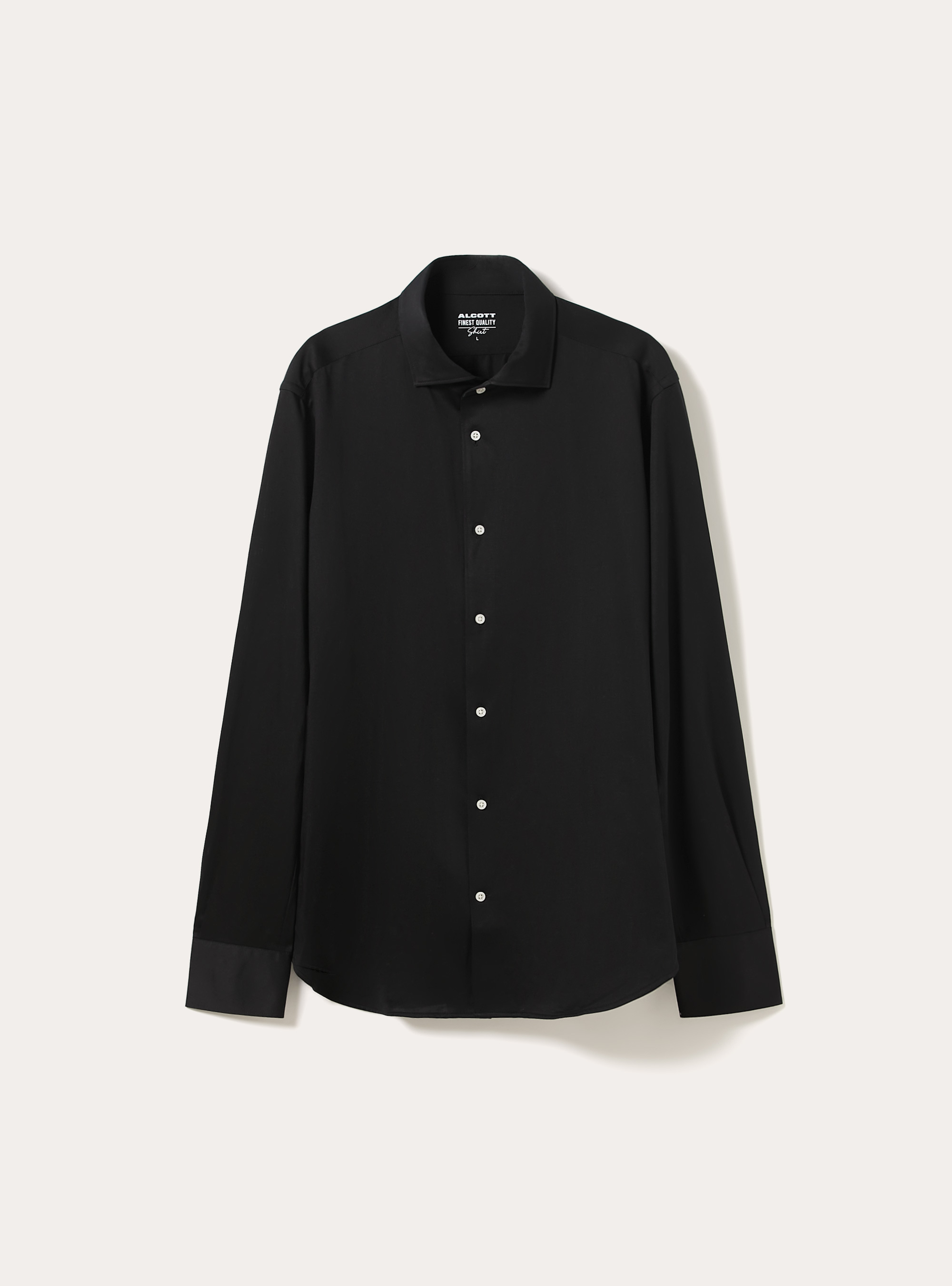 Camicia in jersey in misto cotone, BK1 BLACK