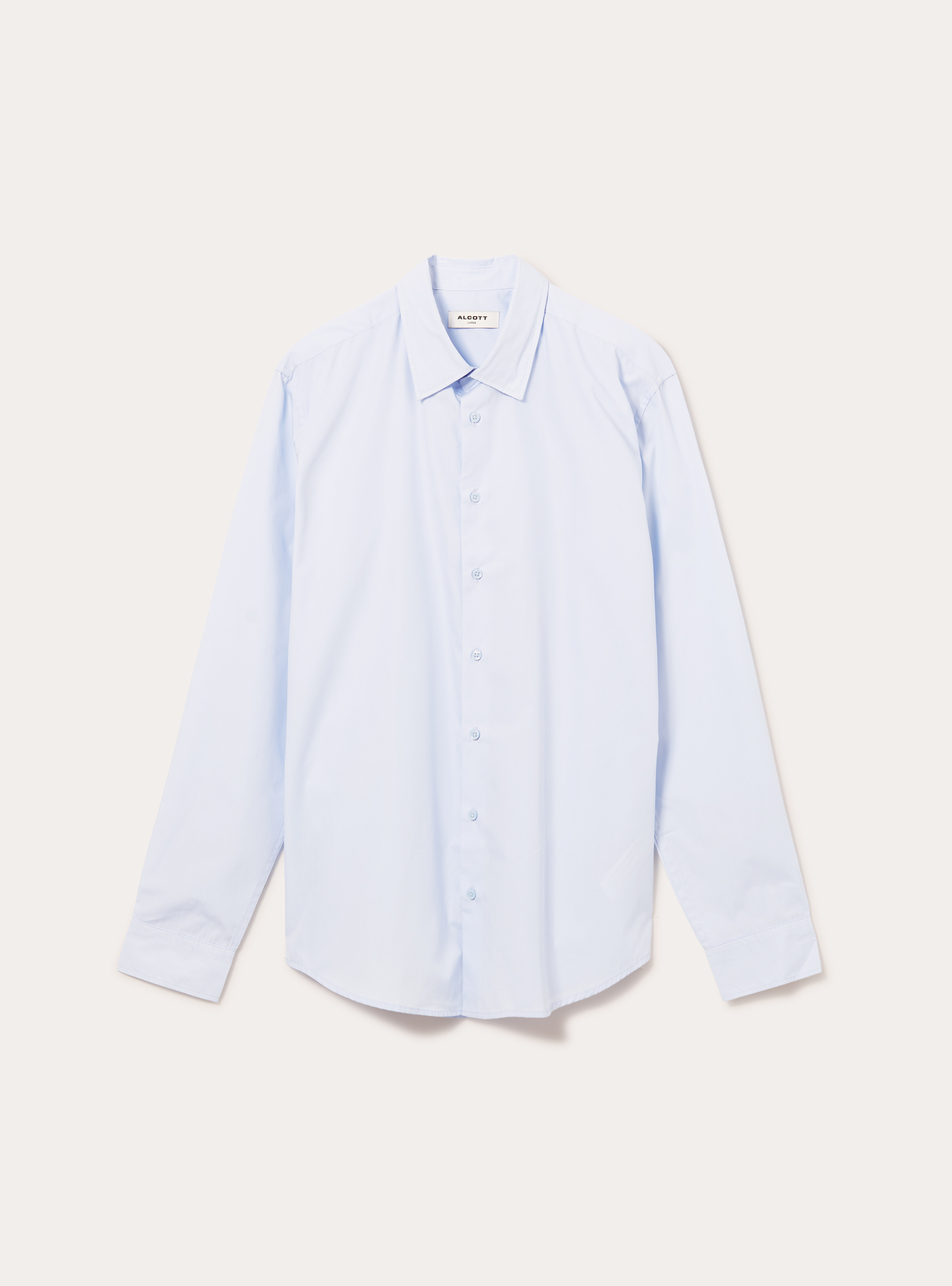 Camicia a manica lunga in tinta unita, AZ1 AZURE DARK