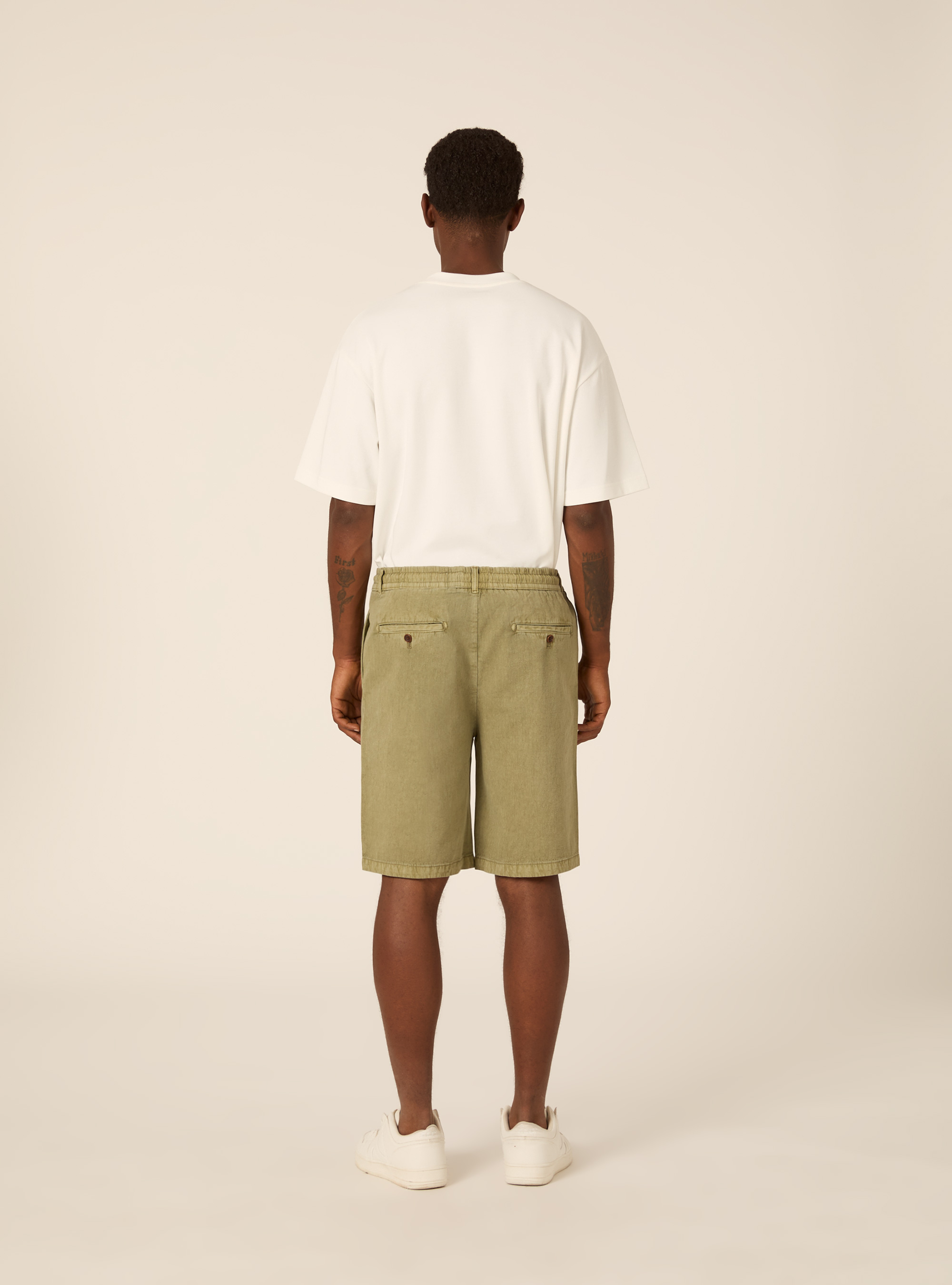 Bermuda in baby twill di cotone, KAKY MEDIO
