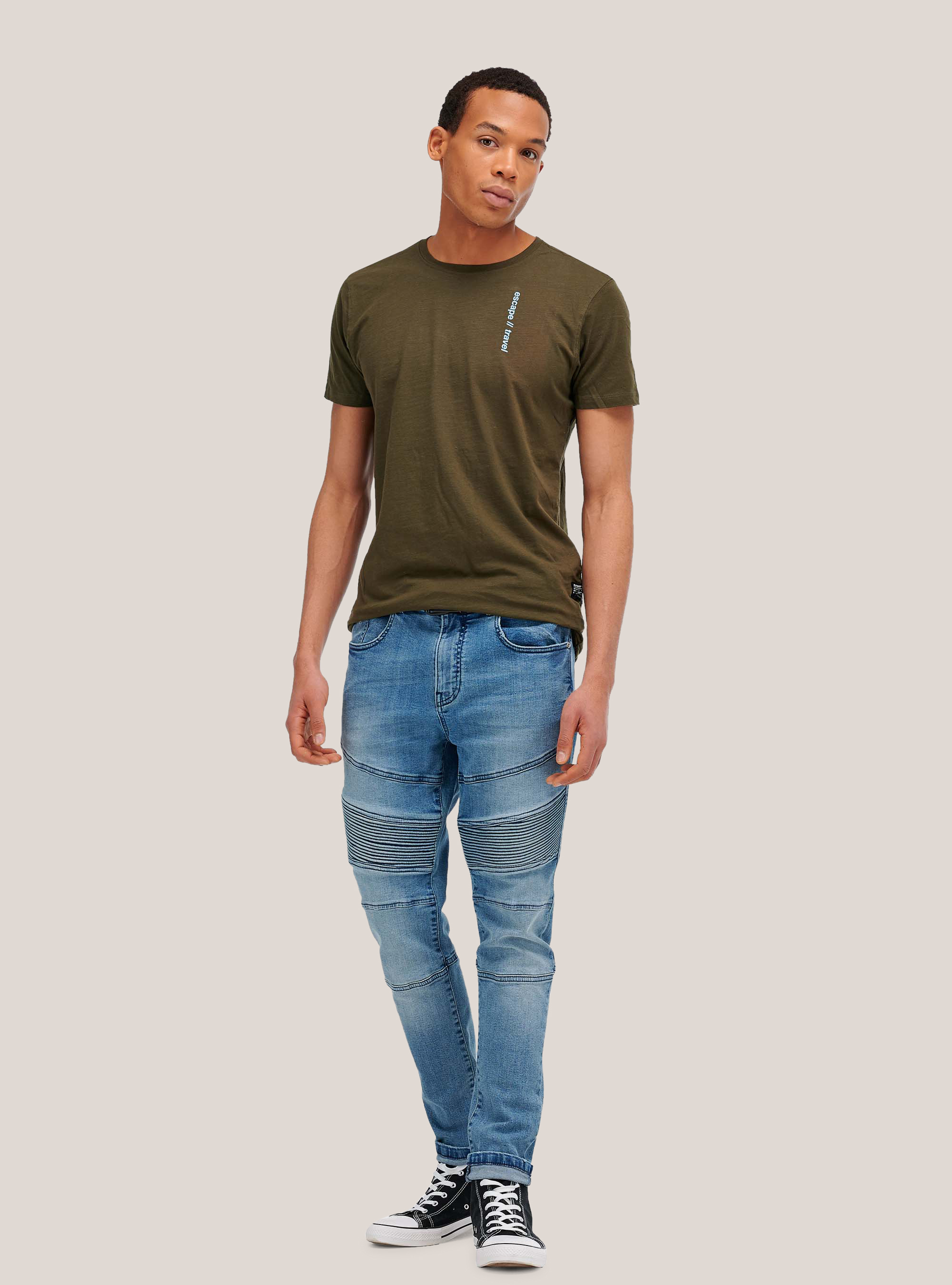 Jeans biker skinny fit, C272 BLUE