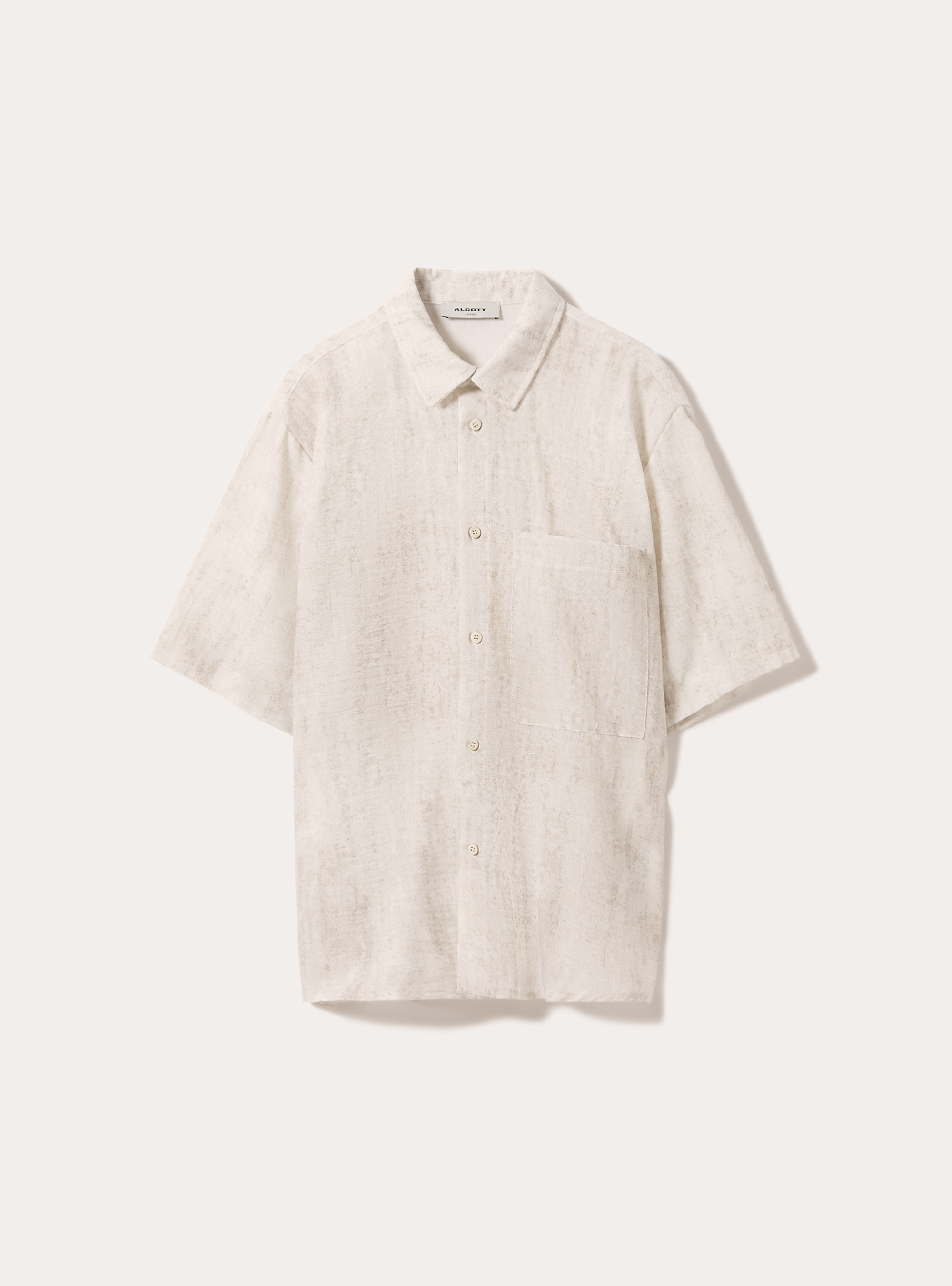 Shirt with marbled effect buttons, WH1 OFF WHITE