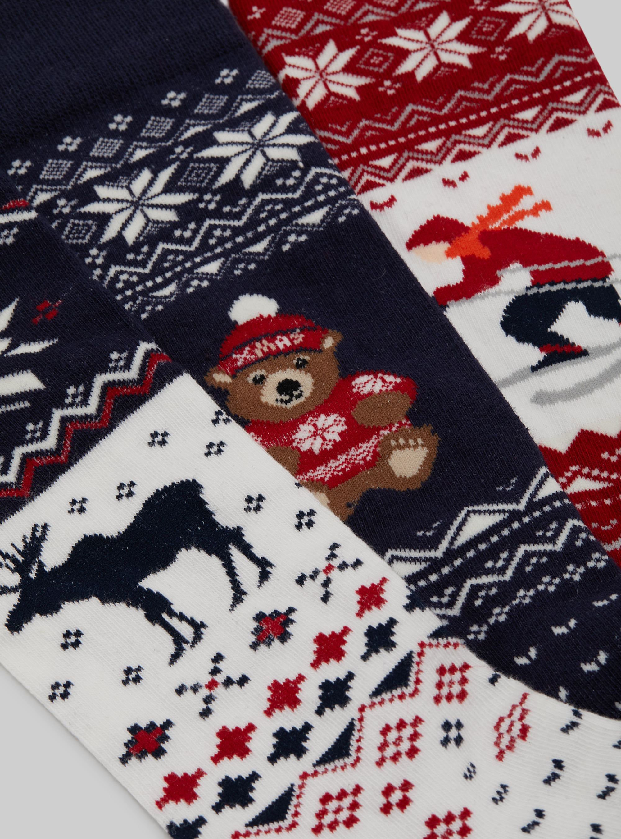 Set of 3 pairs of Christmas socks, XMAS