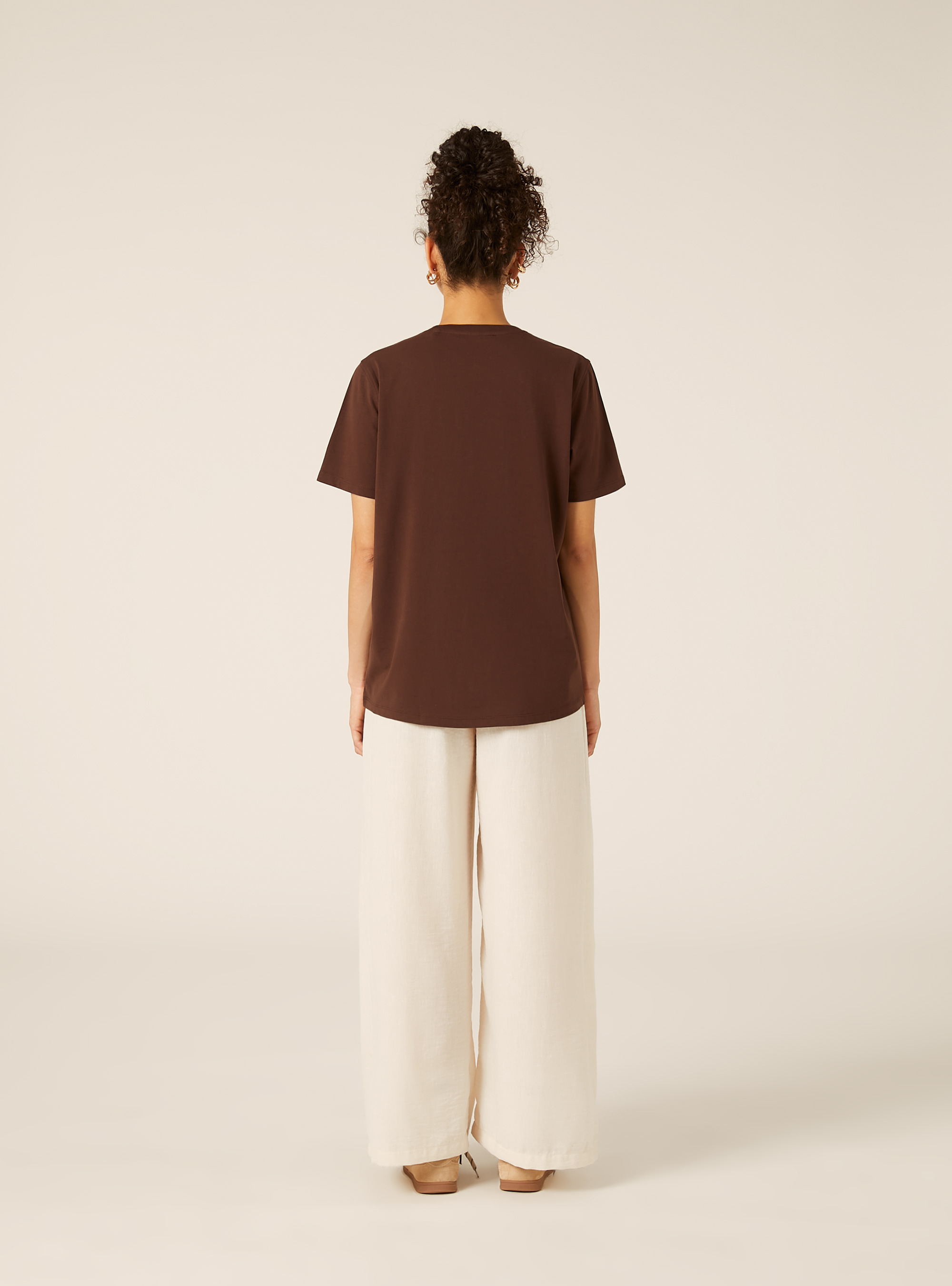 T-Shirt Coupe Regular &agrave; Imprim&eacute; Graphique Girl Power, BR1 BROWN DARK