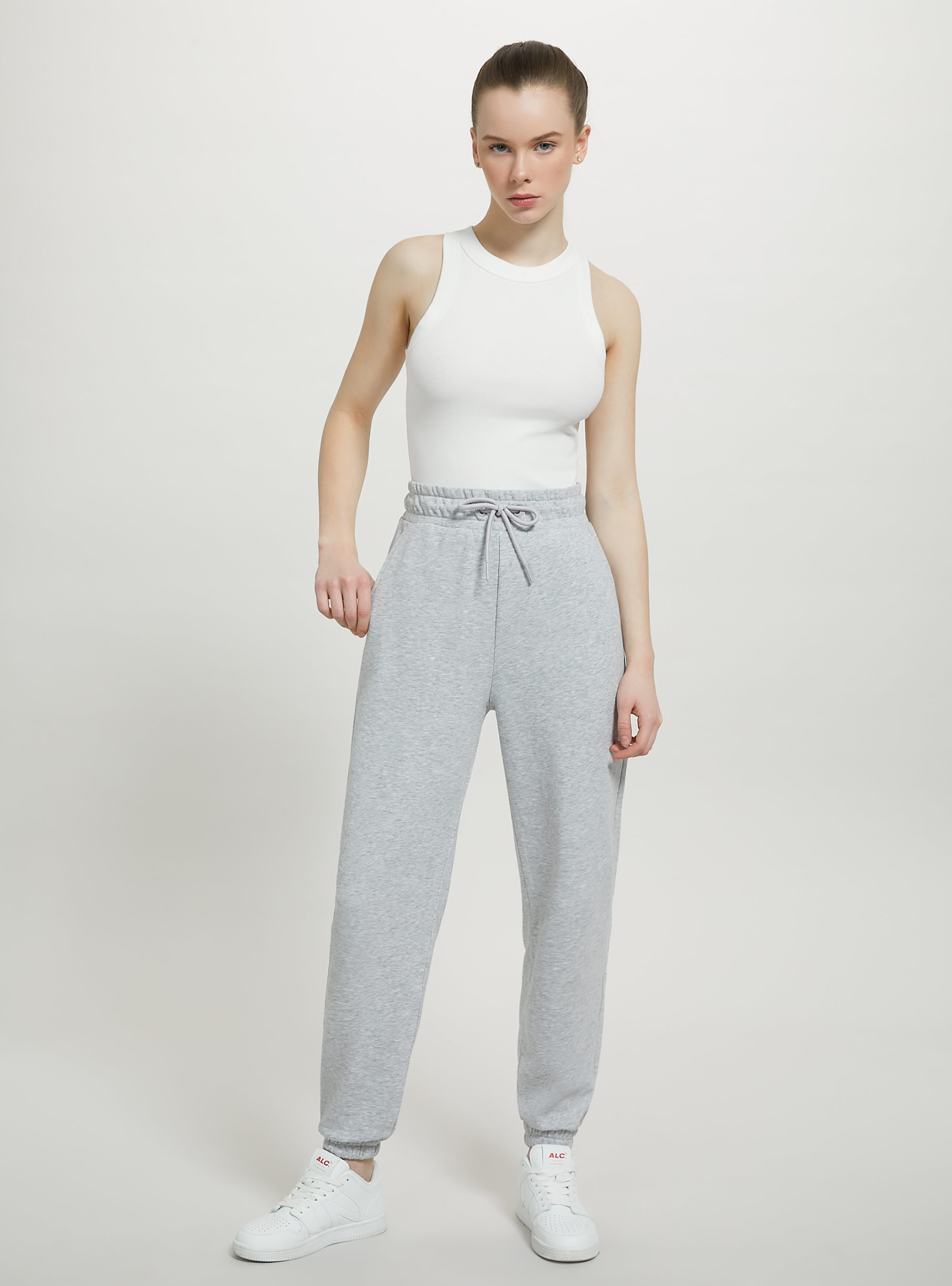 Plush jogger trousers, MGY3 GREY MEL LIGHT