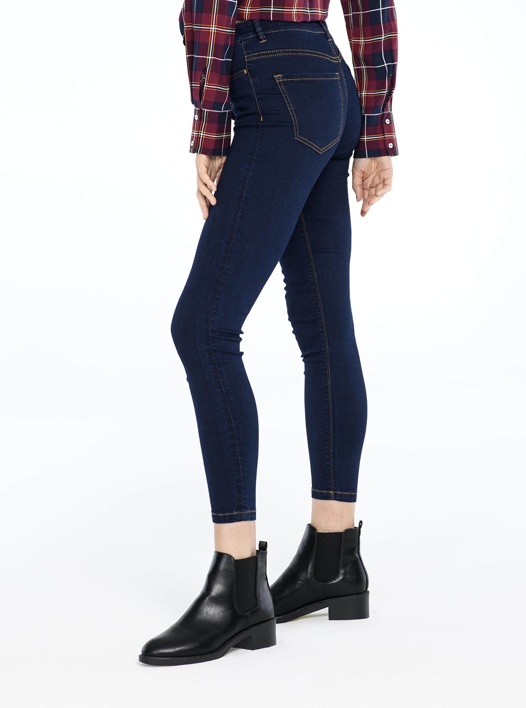 Cropped jeans, BLUE NAVY