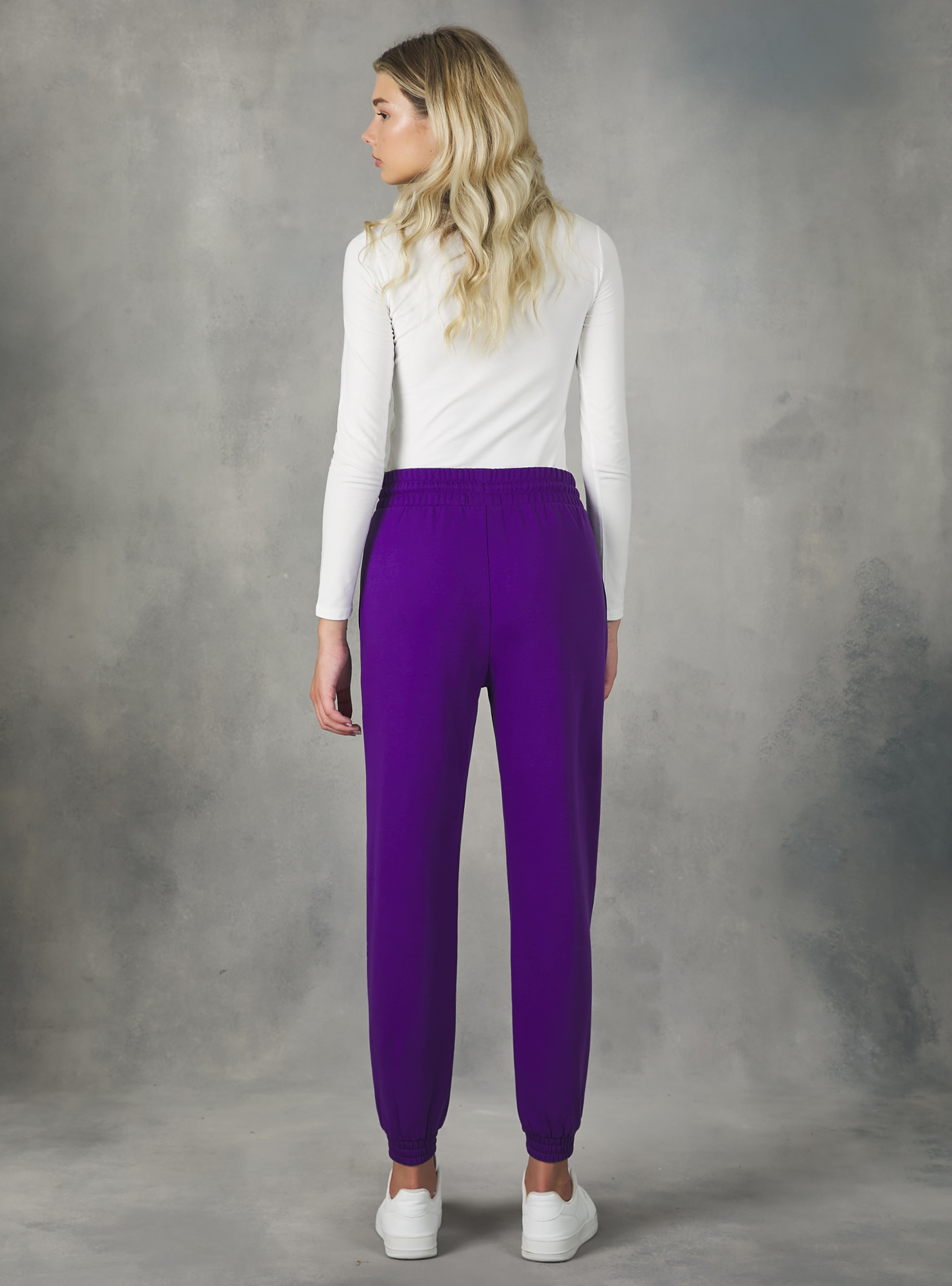 Plush jogger trousers, VI1 VIOLET DARK