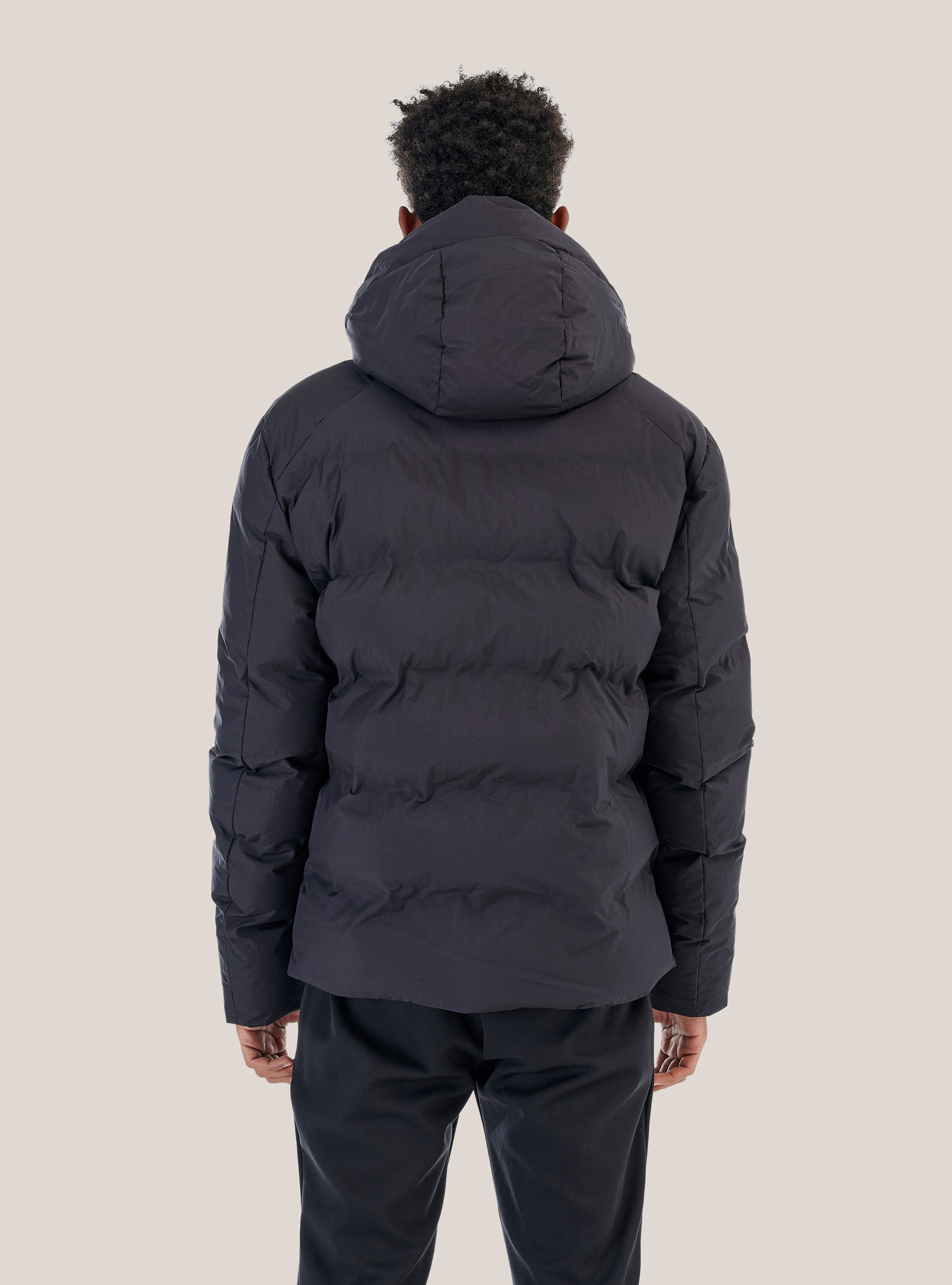 Heat-sealed jacket with hood, C101 BLACK