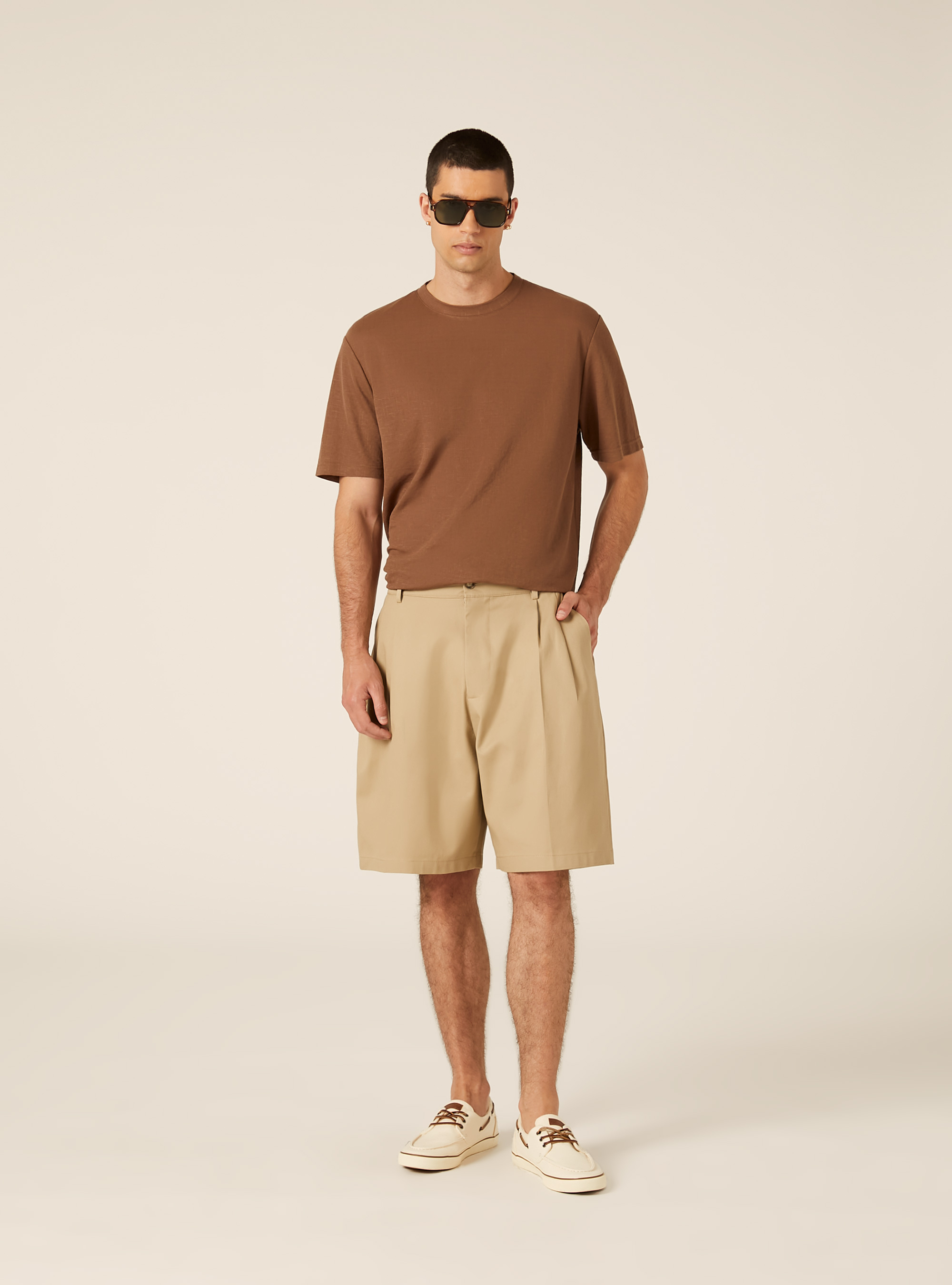 Sartoriale Bermudas im Baggy Fit, BG2 BEIGE MEDIUM