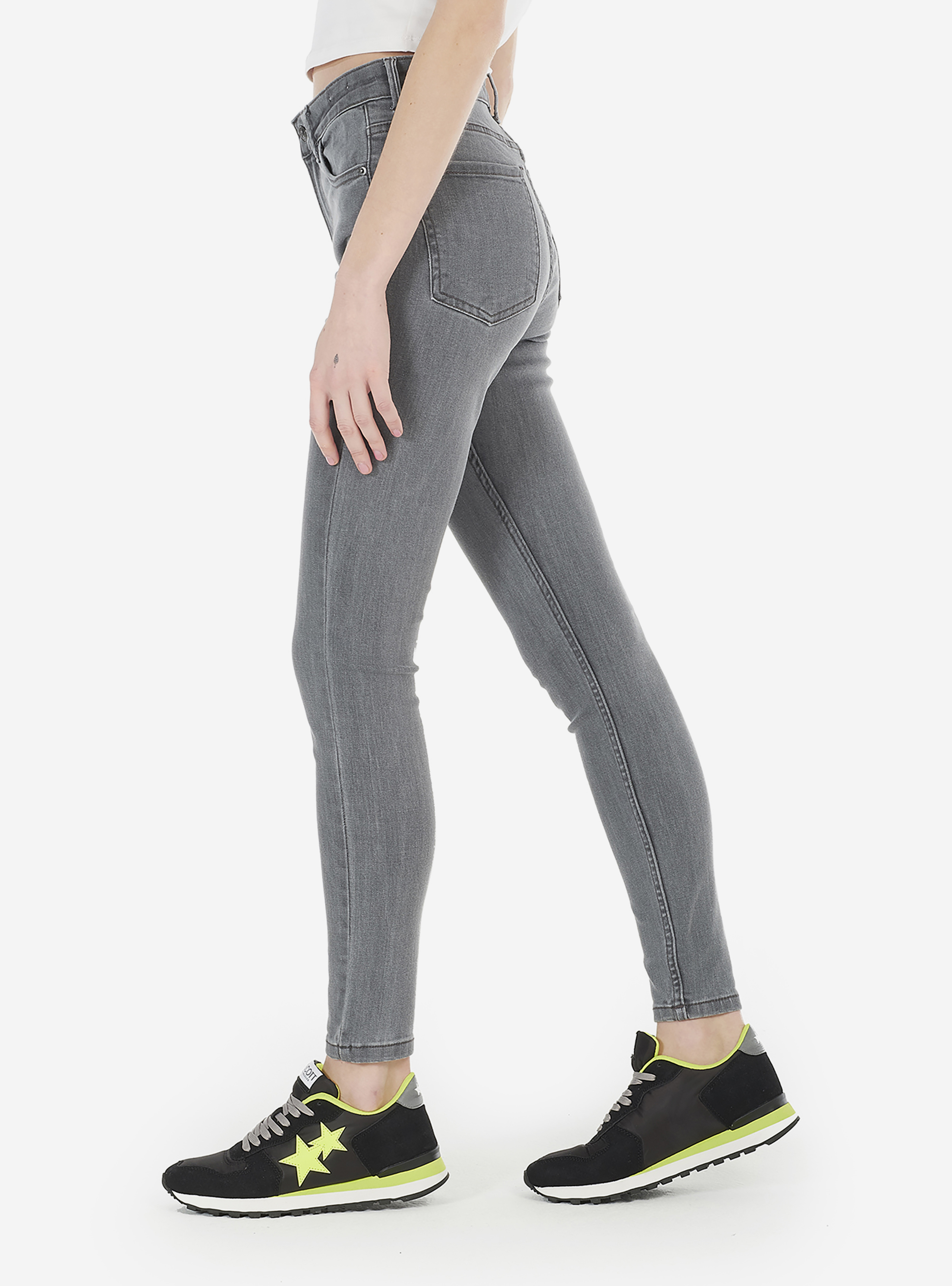 Denim skinny fit high rise, C112 GREY