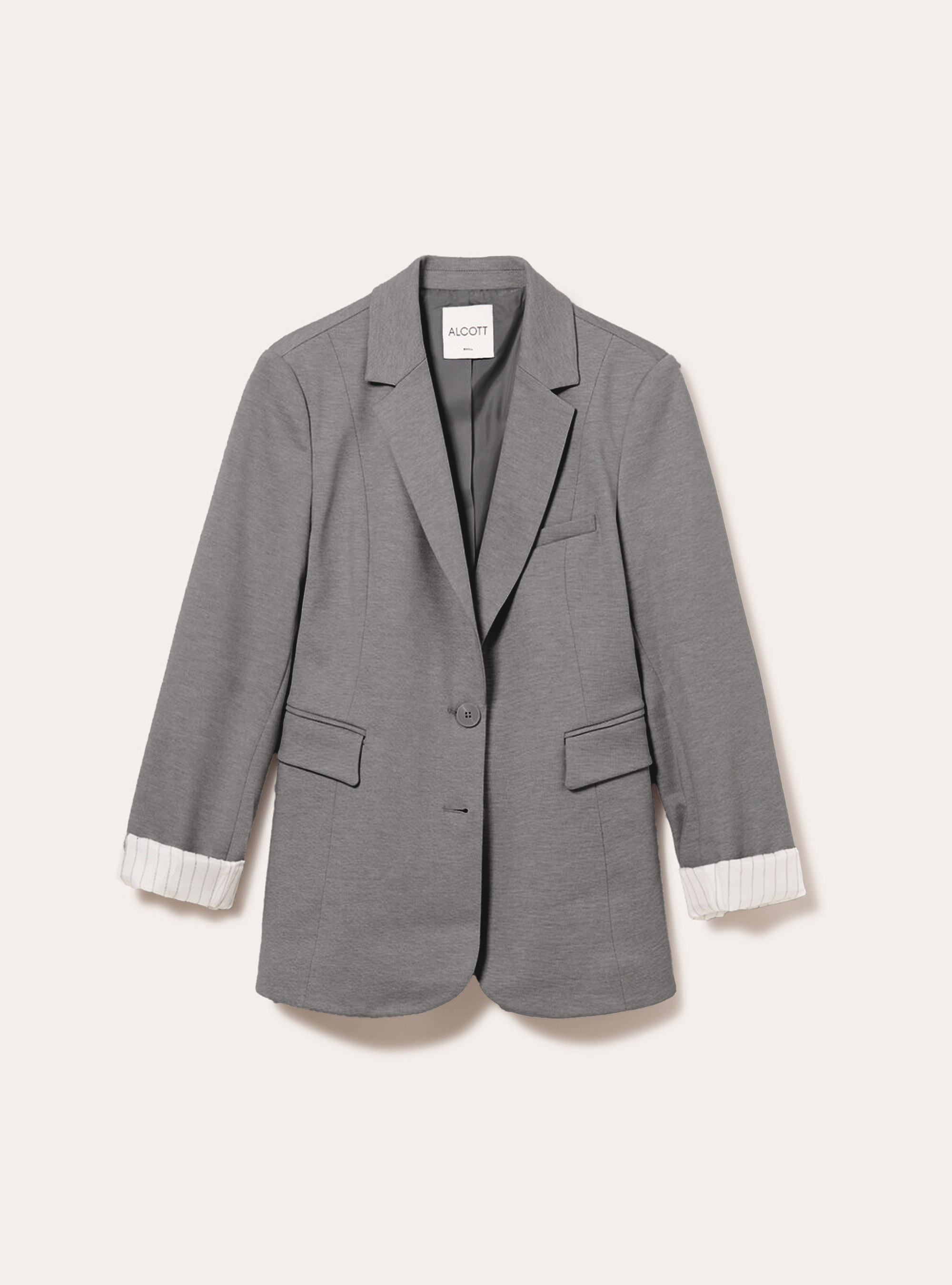 Blazer morbido in jersey, MGY1 GREY MEL DARK