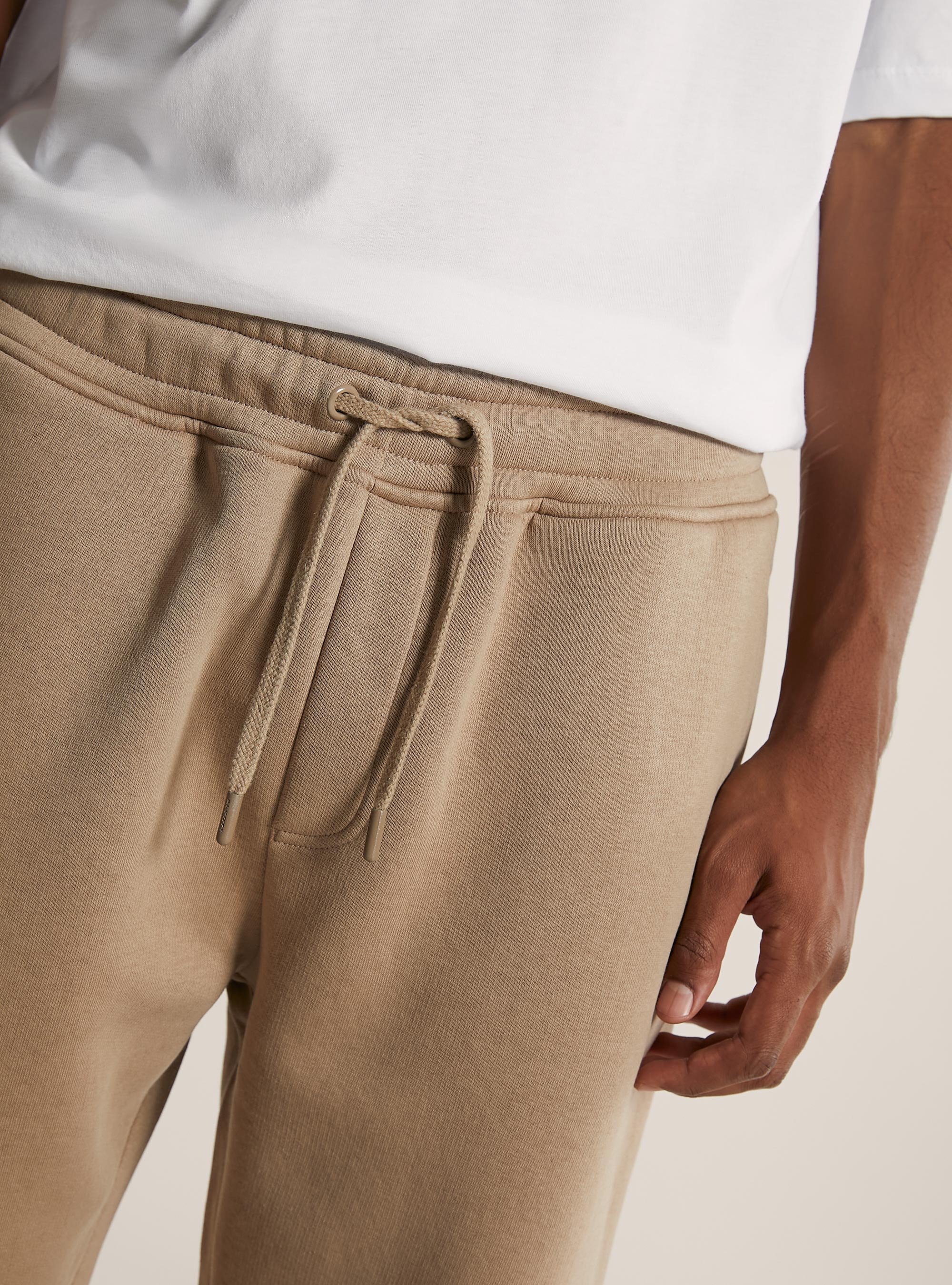 Fleece jogger trousers, BG1 BEIGE DARK